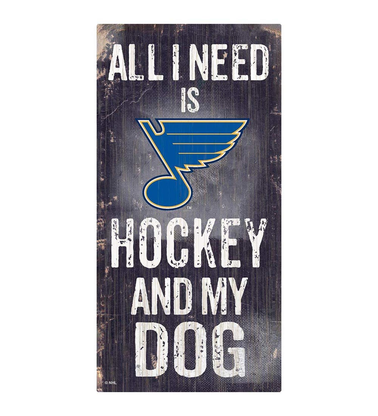 Fan Creations NHL St. Louis Blues Unisex St.Louis Blues Hockey and My Dog Sign Team 6 x 12