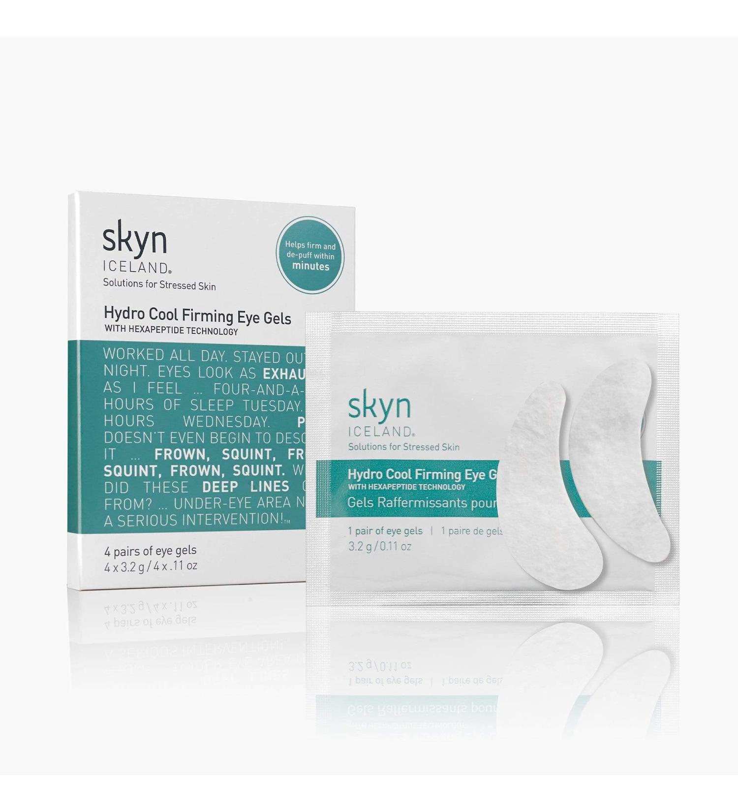 skyn ICELAND Hydro Cool Firming Eye Gels - 8 Pairs, Under-Eye Gel Patches for Firming, Toning, and De-Puffing Under-Eye Skin - Buy Online on GoSupps.com