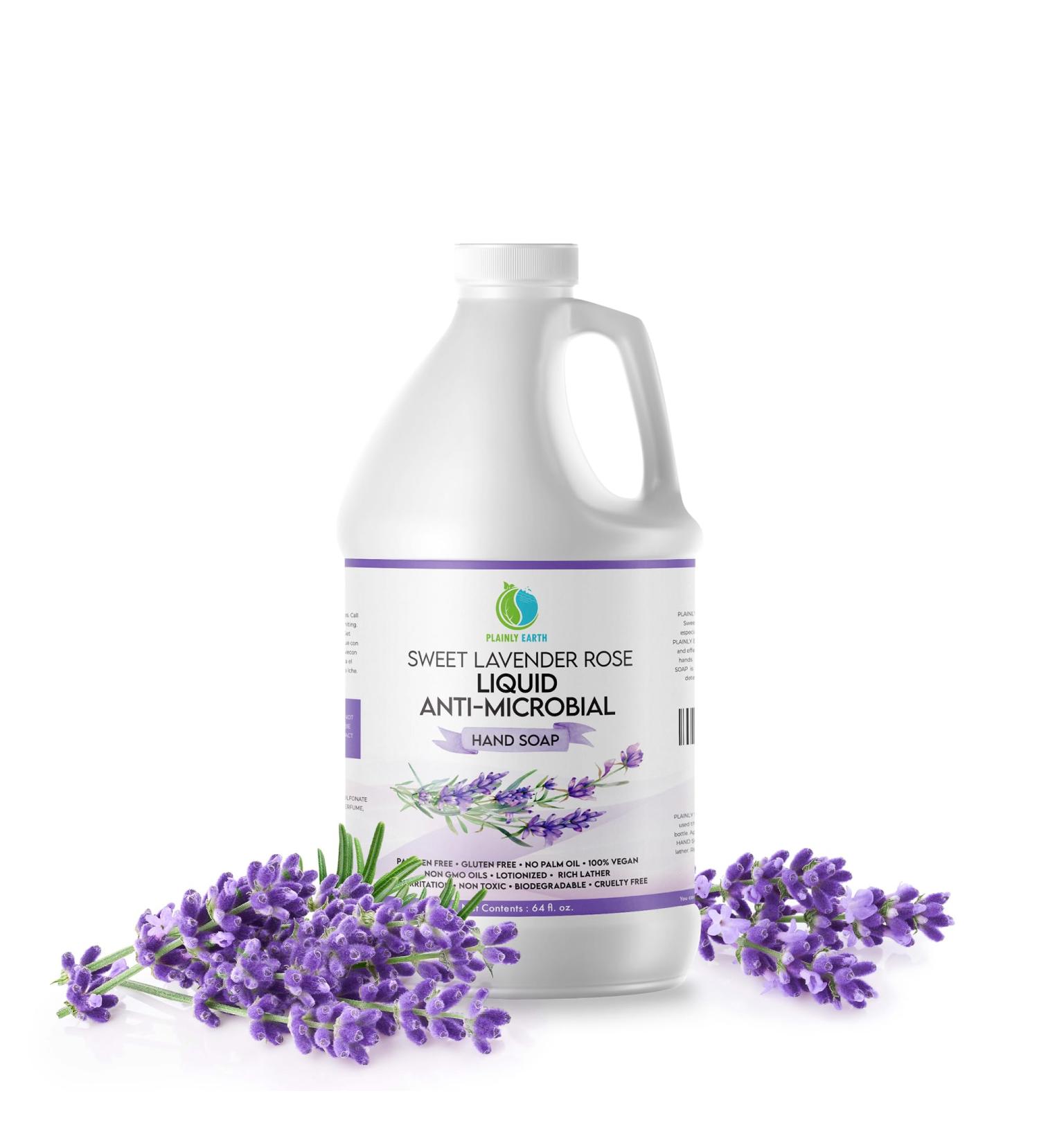 AntiMicrobial Hand Soap 64 oz - Soft and Gentle Sweet Lavender Rose Antibacterial Hand Wash Soap Long Lasting Freshness & Safe for Skin - Eco Friendly Bulk Refill Packaging Sweet Lavender Rose 64 Ounce (Pack of 1) - Buy Online on GoSupps.com