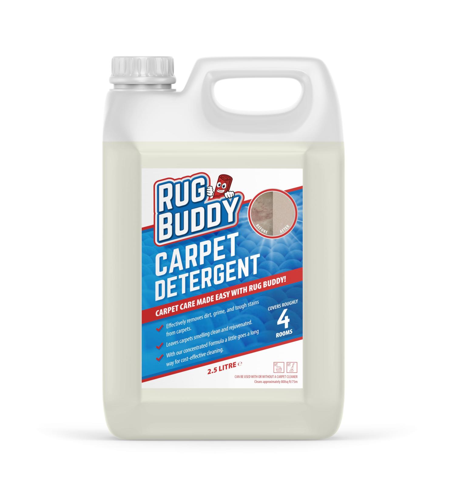 Rug Buddy - Carpet Detergent - Upholstery Shampoo Cleaner Solution Stain Remover - 2.5 Litre Carpet Detergent - 2.5L - Buy Online on GoSupps.com