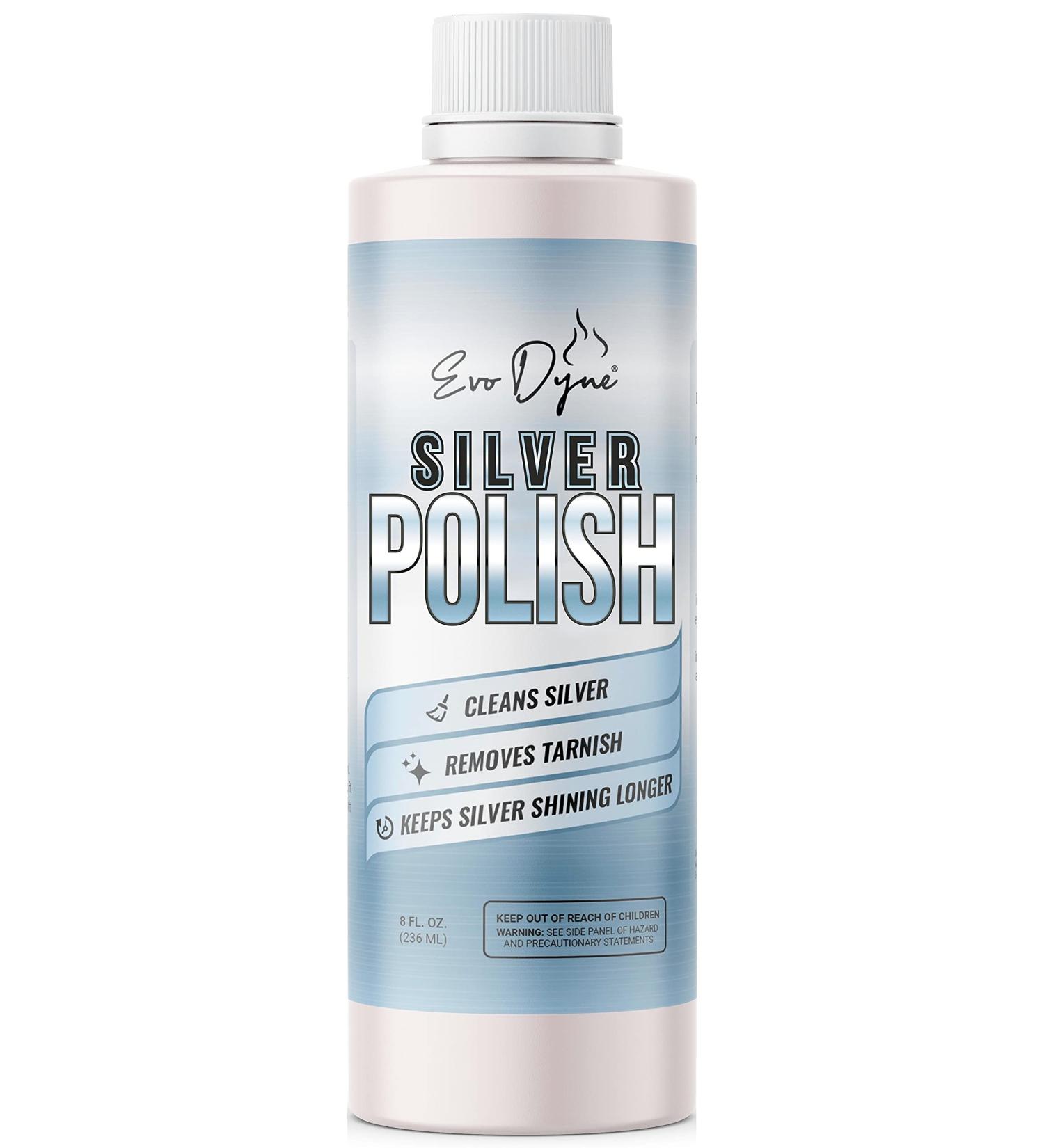 Silver Polish & Cleaner 8-oz | Made in USA | Safe Silver Jewelry Cleaner | Gently Removes Tarnish & Prevents Damage | Evo Dyne - Buy Online on GoSupps.com