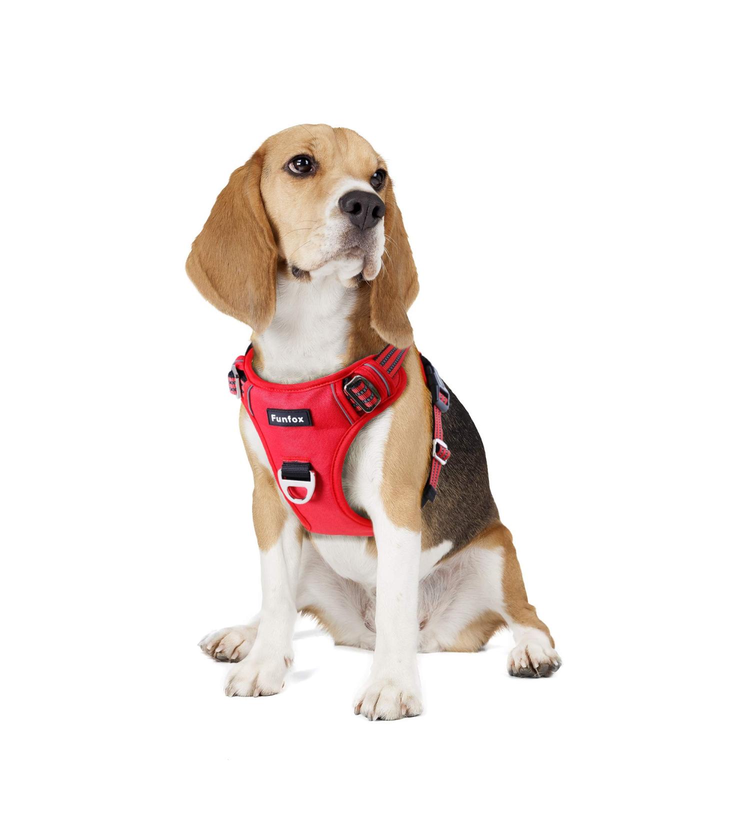 Funfox dog harness for medium -sized dogs no pull dishes adjustable disheset medium dog anti -train breast harness dog medium dogs safety harnesses.