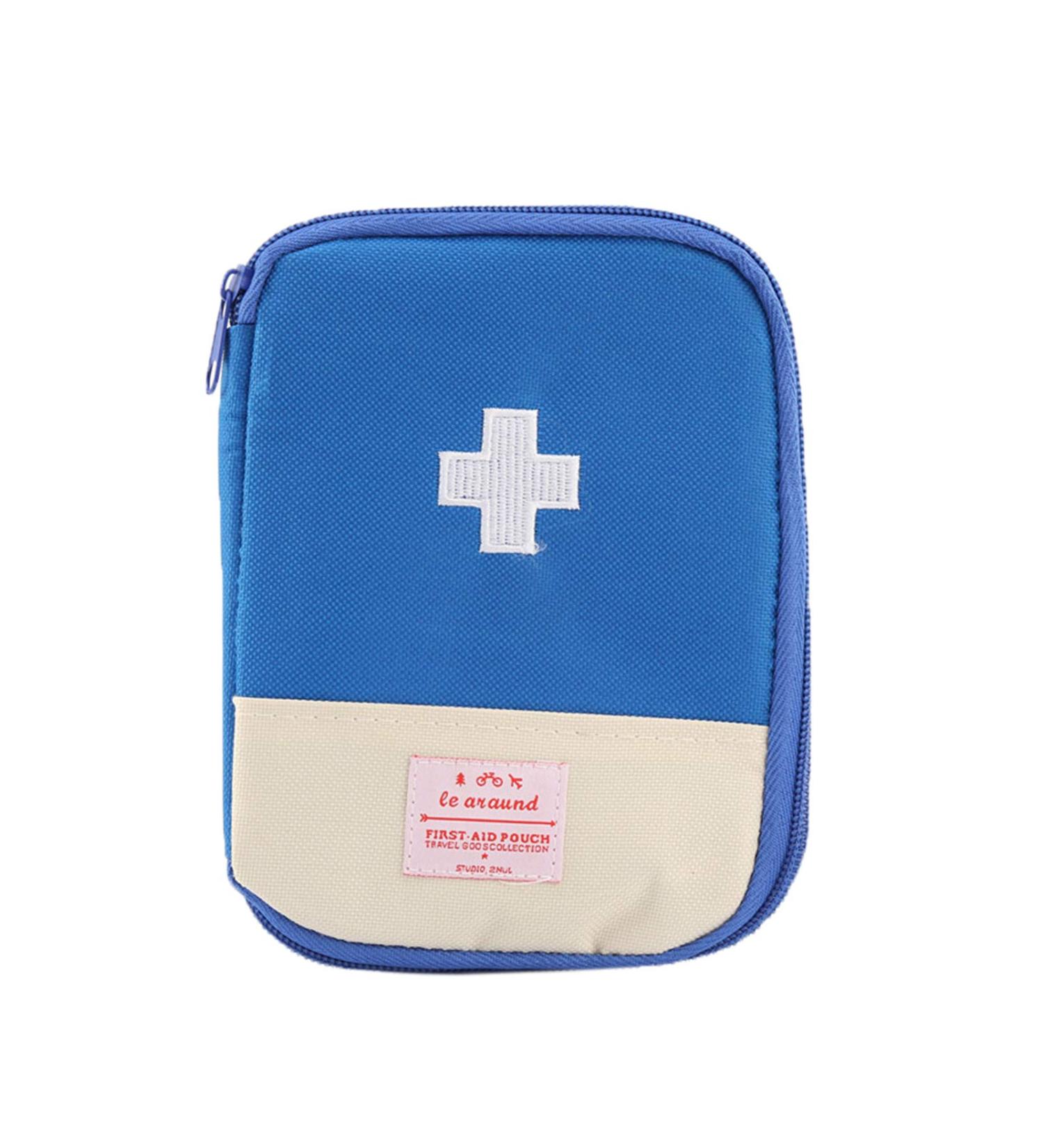 Elonglin First Aid Medical Bag for Emergency and Survival Situations Pouch Backpack for Travel Camping Cycling Home Car Blue S Blue S 15*10.5
