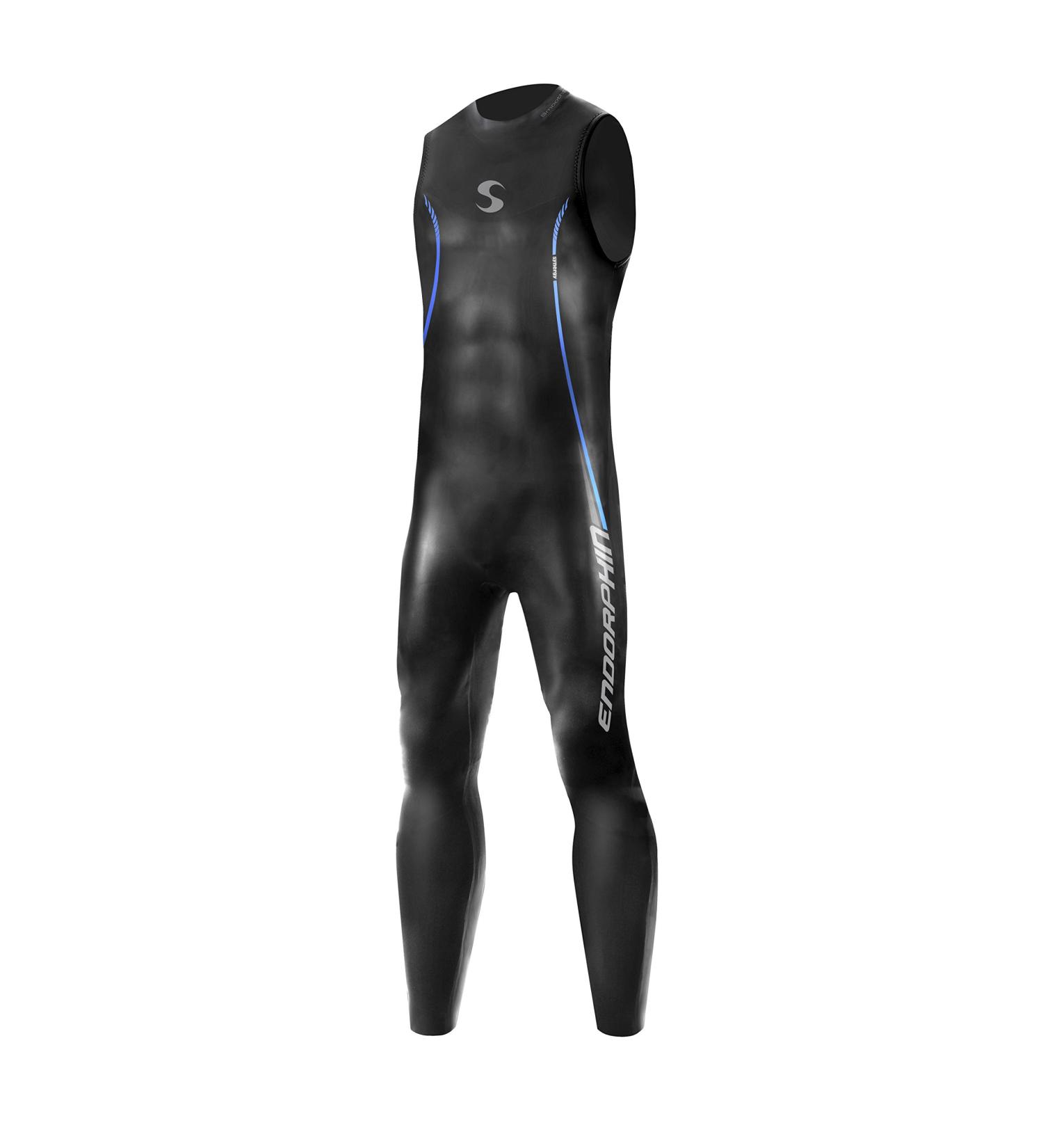 Synergy Men's Endorphin Sleeveless Triathlon Wetsuit 5/3mm - Smoothskin Neoprene - USAT Approved - Buy Online on GoSupps.com