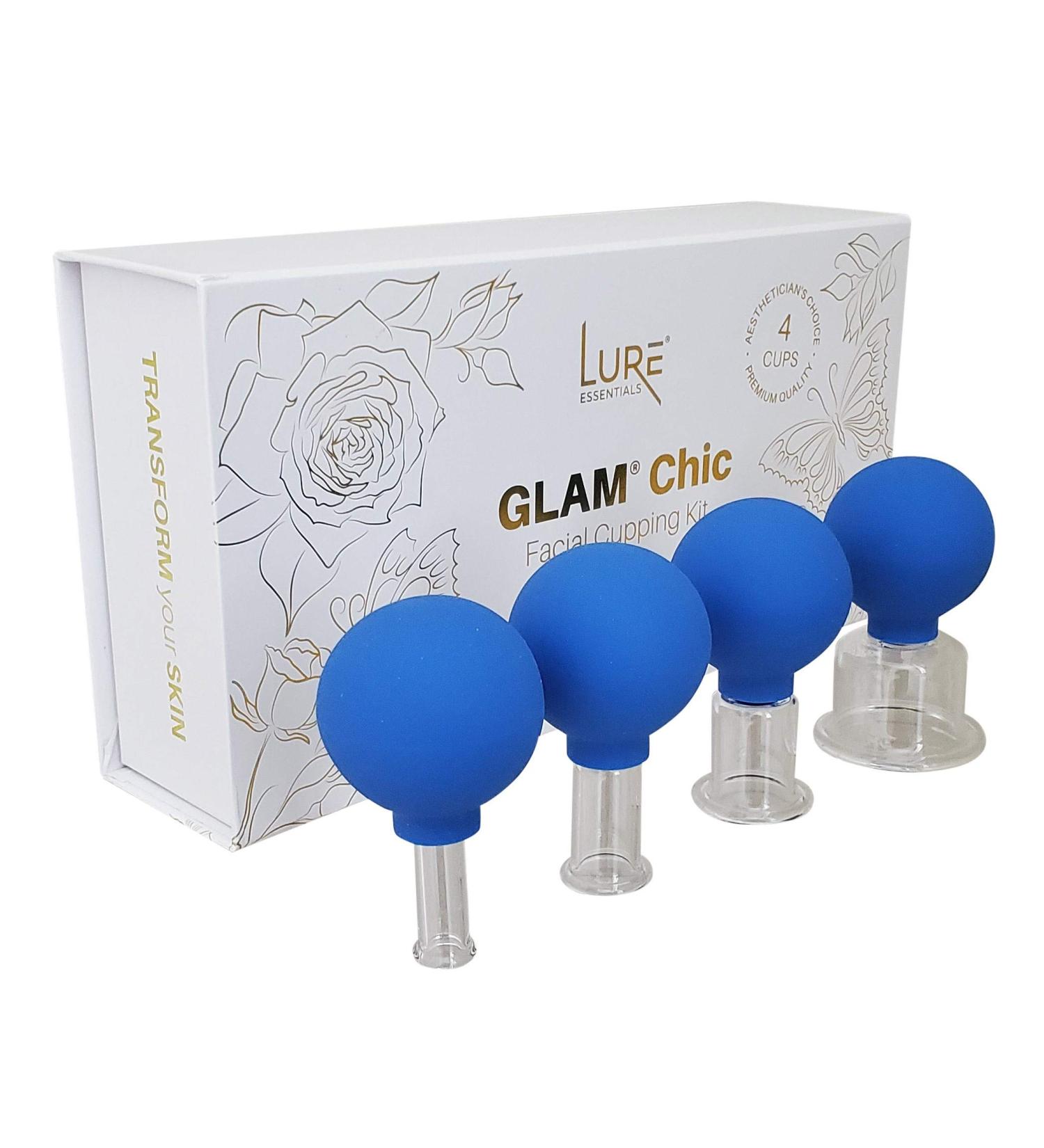 Glass Cupping Therapy Set for Face & Body - Cellulite Reduction and Body Shaping - Vacuum Massage Cups with Free Book - 4 Cup Gift Set - Buy Online on GoSupps.com