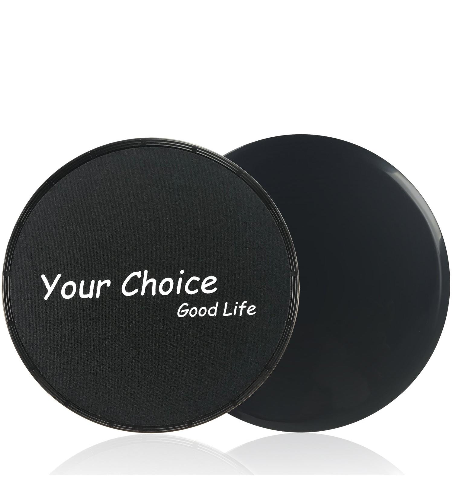 Your Choice Sliders - Fitness Equipment Floor Slider Discs for Core & Full Body Workout - Black - Buy Online on GoSupps.com