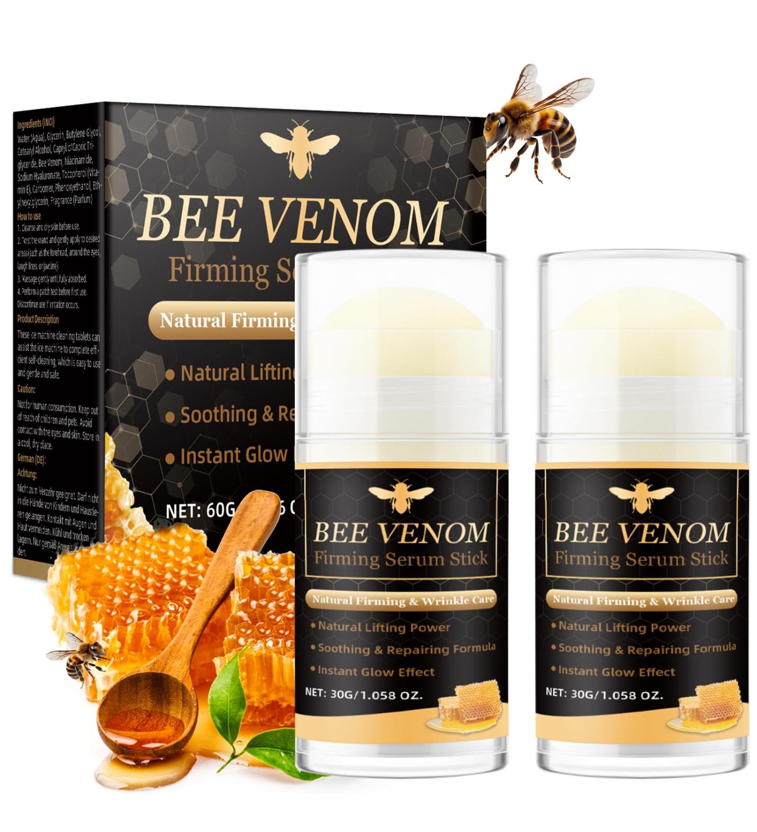 Bee Venom Firming Serum Stick 2Pcs Bee Venom Cream Multi Purpose Anti Wrinkle Face Cream for Deep Wrinkle Repair Firming Hydrating and Lifting Suitable For All Skin Types - Buy Online on GoSupps.com