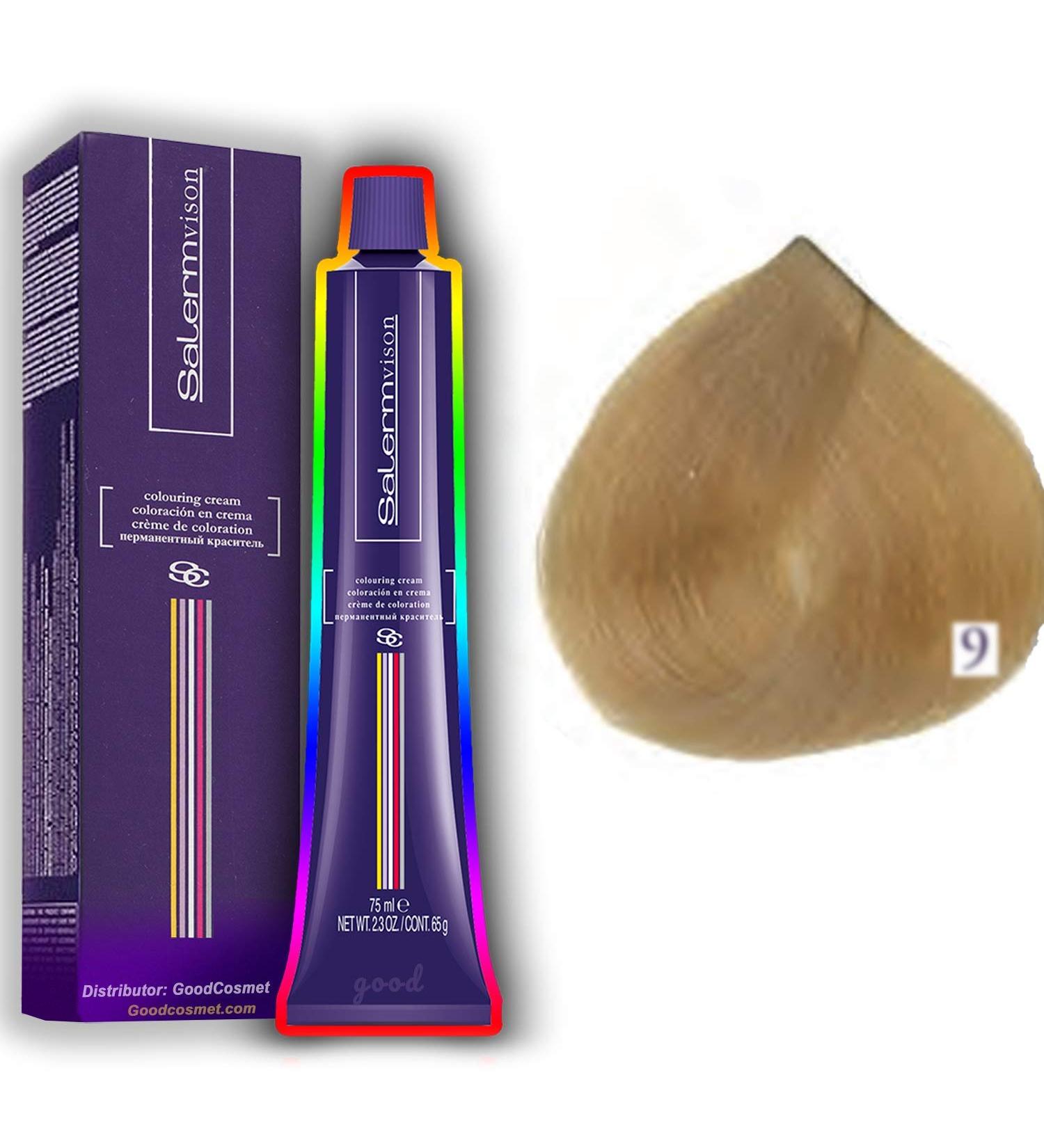 Permanent Hair Color Cream by Salerm Vision (30 mins) 9: Extra Light Blond