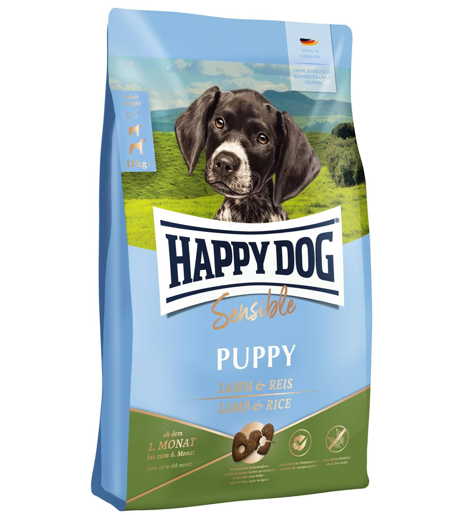 Happy Dog Supreme Sensible Puppy Lamb & Rice 1 kg - Premium Puppy Food for Sensitive Stomachs - Shop Internationally - Buy Online on GoSupps.com