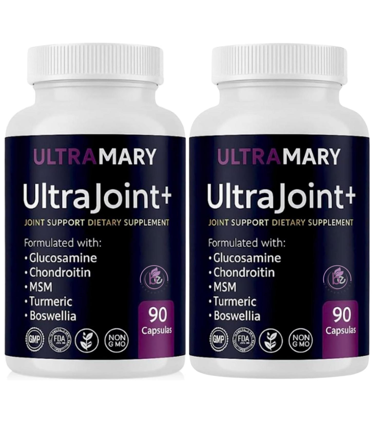 Glucosamine Chondroitin MSM Joint Support Supplement 1500 mg per Serving W/Turmeric(Curcuma)Boswellia Bromelain Supports Joint Comfort Mobility & Flexibility Articulaciones 90 Caps(2 Pack)Bexpertsusa - Buy Online on GoSupps.com