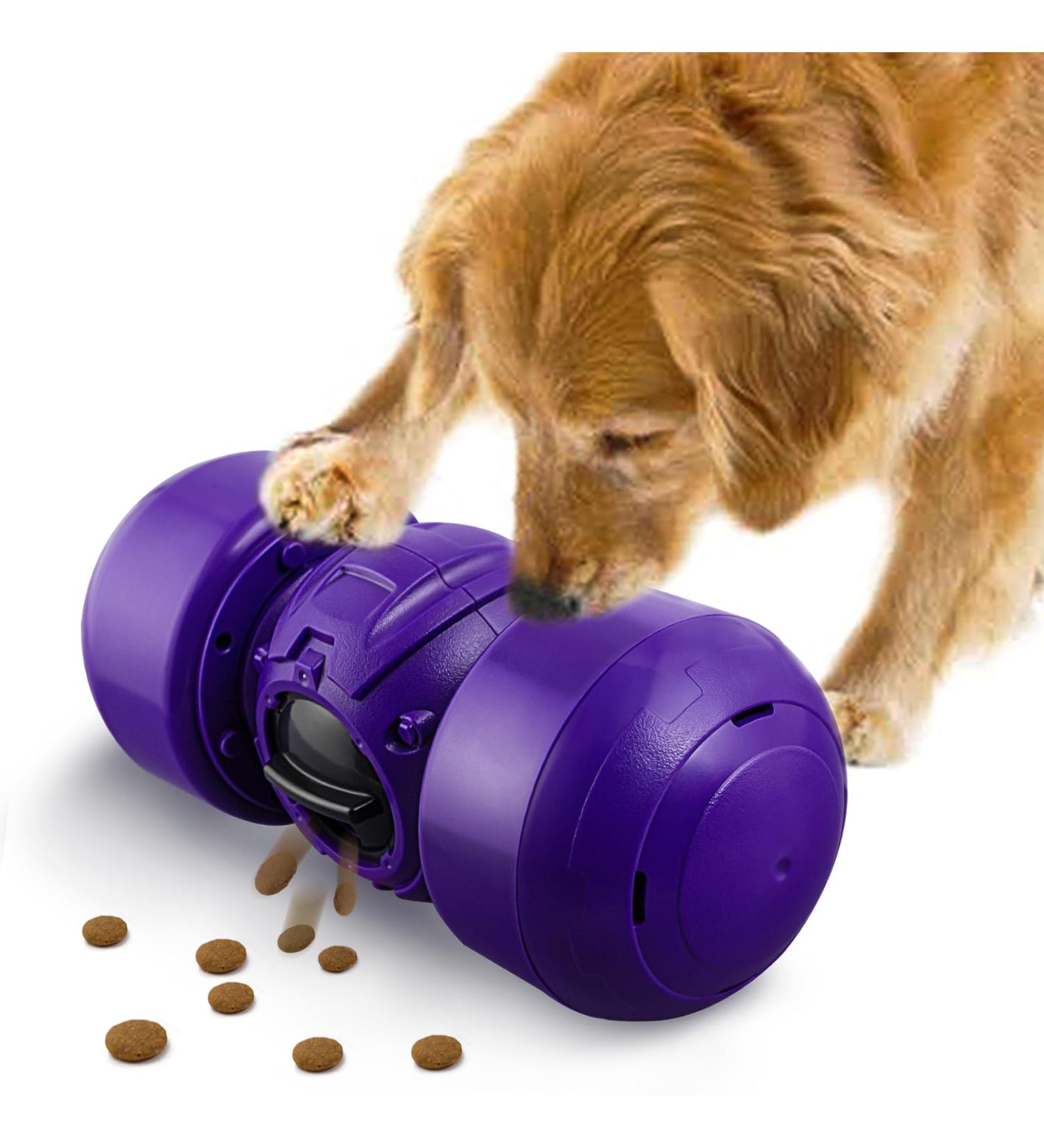 Leipple Interactive Dog Toy for Large Dogs - Rolling Treat Dispenser & Puzzle Toy - Durable Slow Feeder for IQ Improvement & Boredom Reduction - Medium to Large Dogs (Purple) - Buy Online on GoSupps.com