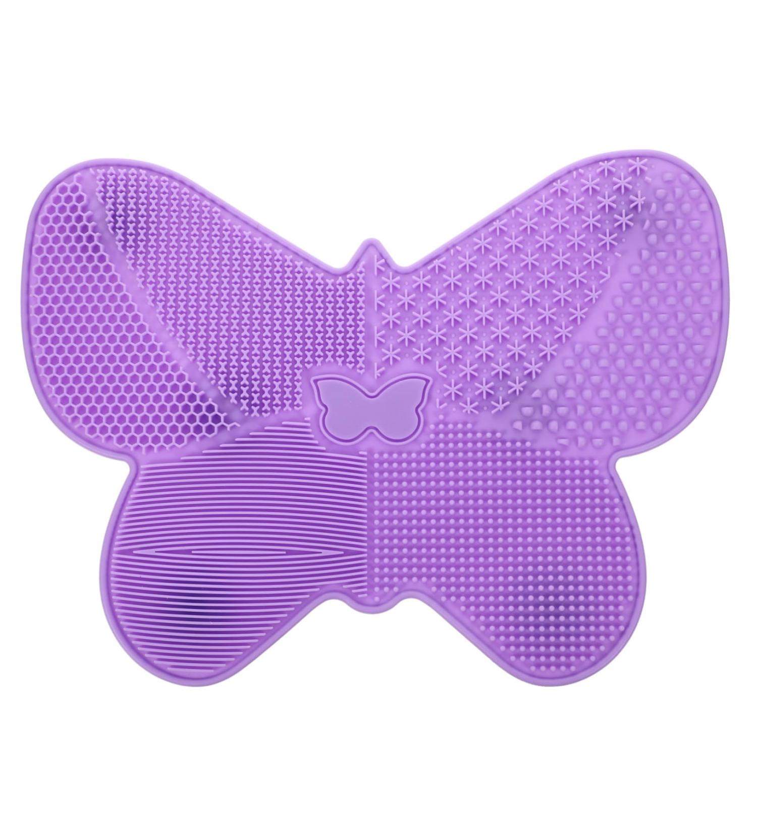 HAPINARY 1pc Silicone Scrub Pad Hair Brush Cleaner Cleaning Tool Beauty Brush Cleaning Mat Make up Cosmetic Brush Cleaning Mat Purple Makeup Brush Silica Gel Cleaning Board 23X17cm Purple - Buy Online on GoSupps.com