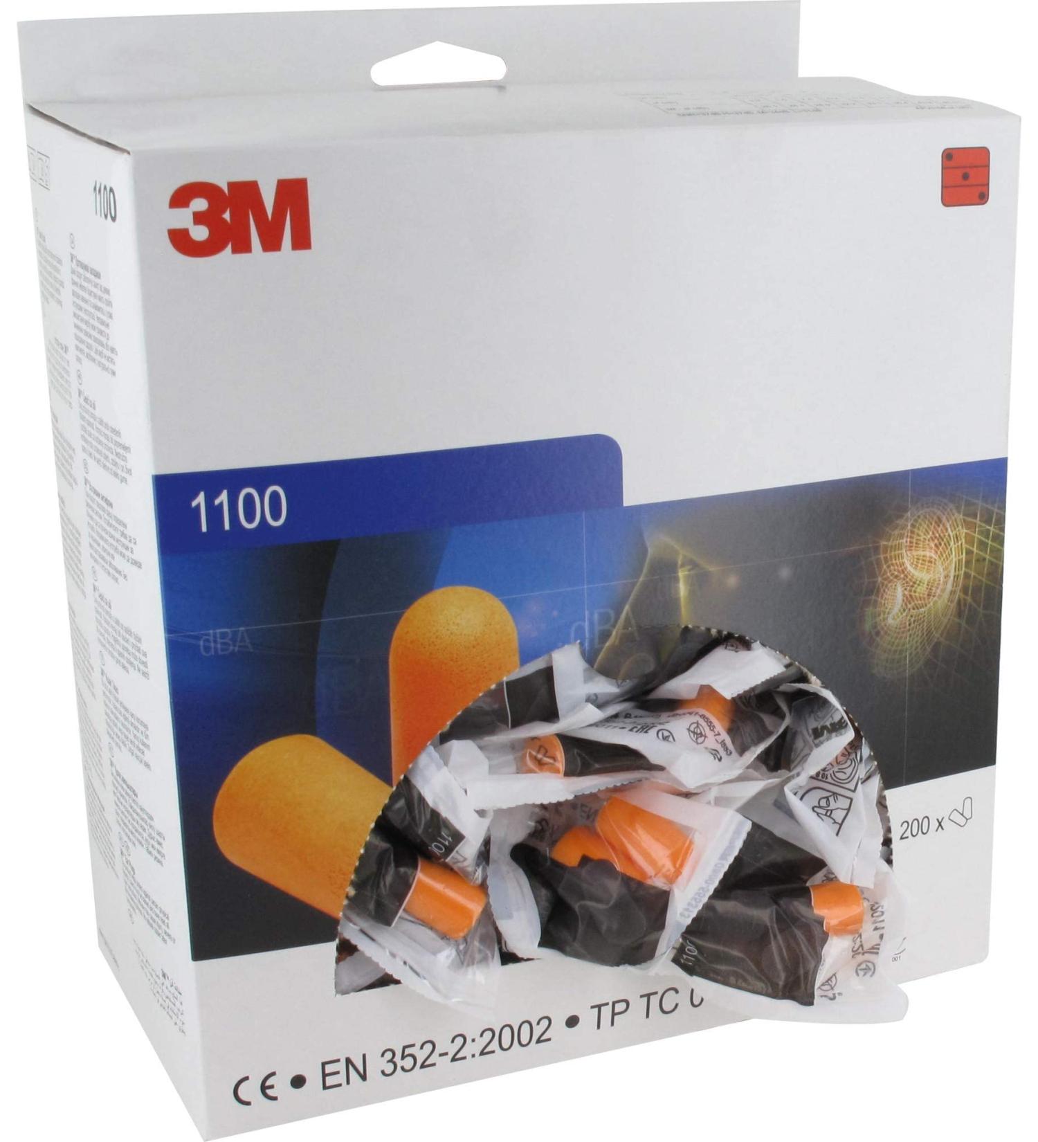 3M 1100 Earplugs - Bulk Pack of 200 for Ultimate Noise Reduction | Buy Internationally - Buy Online on GoSupps.com