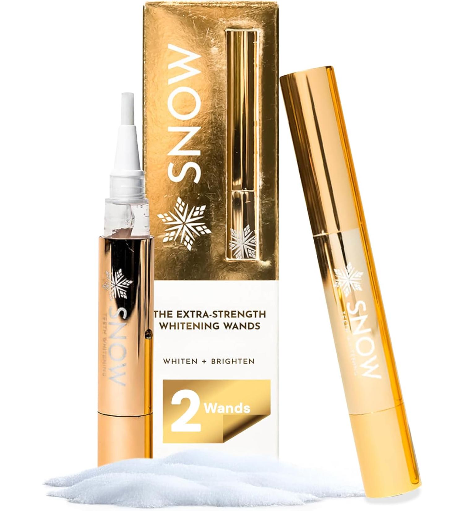Snow Extra-Strength Teeth Whitening Serum - Effective Tooth Whitener Pen for Stain Removal & Whiter Teeth - 2 Pack with Carbamide & Hydrogen Peroxide - Buy Online on GoSupps.com