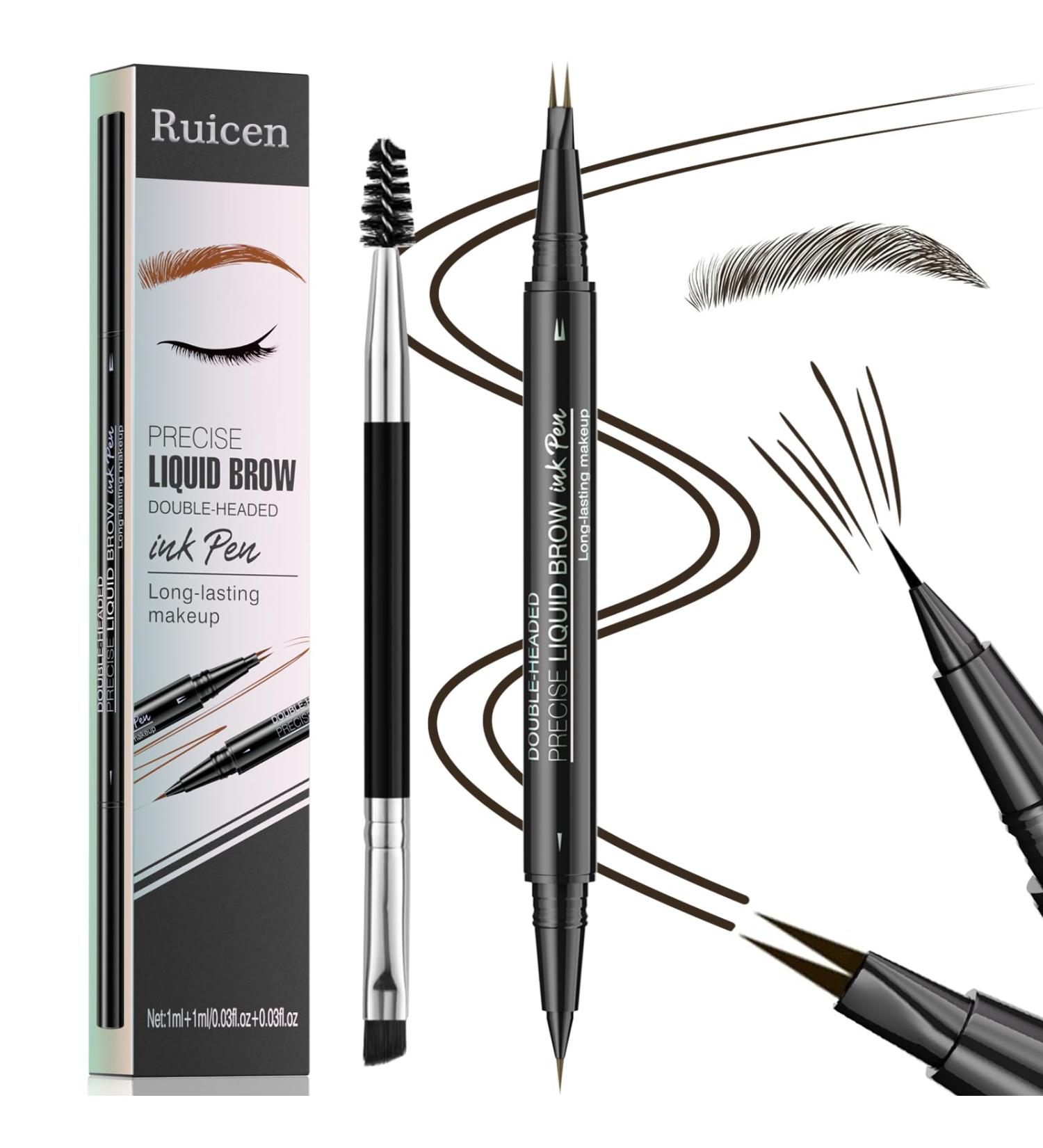 Crayon Sourcil Crayon Sourcil Waterproof Double Extr mit avec Micro-Fourchette et Pinceau Pr cis Crayon Sourcils - Pour des sourcils naturels et d finis-Dur e de la journ e- 04 Noir Marron 04# Noir Marron - Buy Online on GoSupps.com