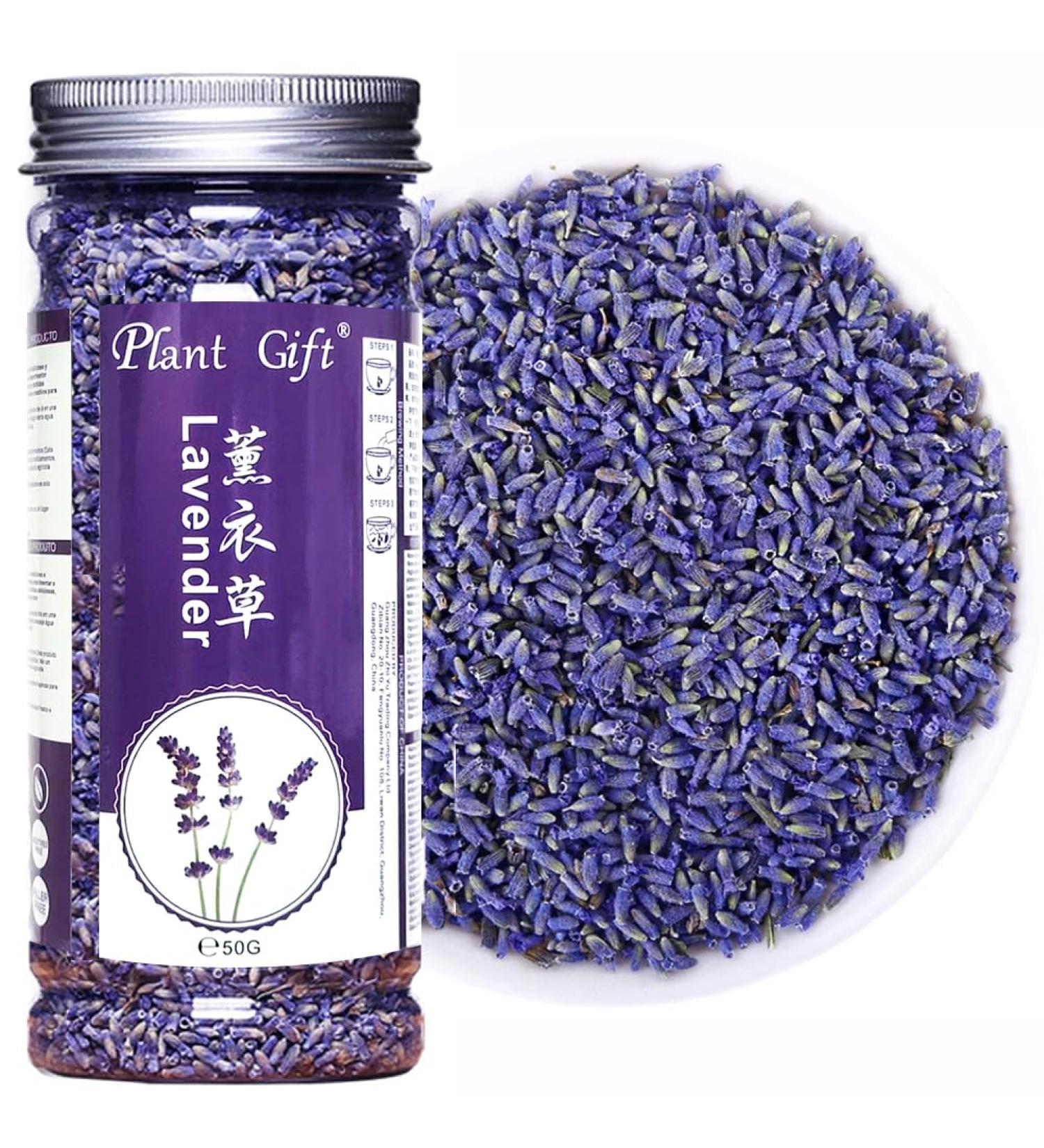 Plant Gift Dried Lavender Flowers 40G/1.41oz - Premium Grade. Perfect for Tea Lavender Tea Baking Baths. Fresh Fragrance. Gluten-Free Non-GMO - Buy Online on GoSupps.com