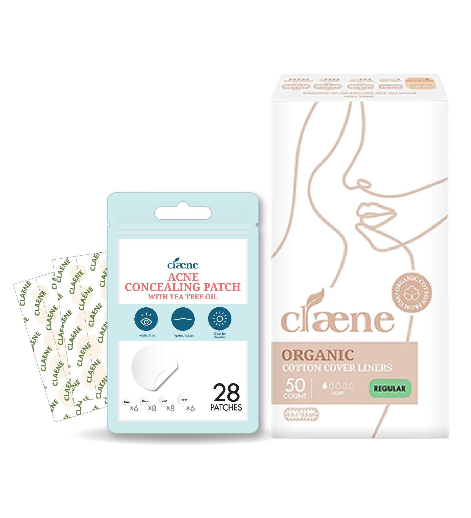 Organic Cotton Panty Liners & Acne Patches for Women - Cruelty-Free Daily Liners & Skin Treatment Stickers - Vegan & Absorbent - Buy Online on GoSupps.com
