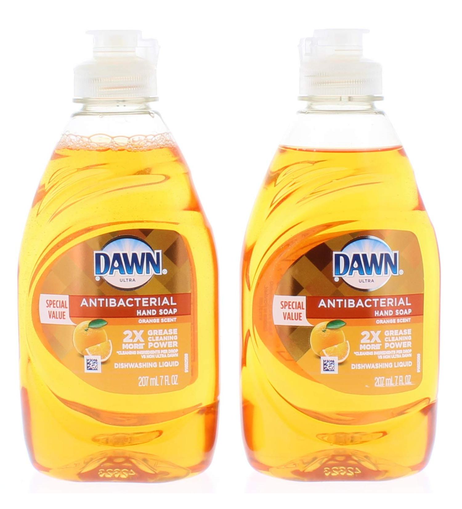 Dawn Ultra Antibacterial Orange Scent Dishwashing Liquid 7oz (2 Pack, 14 Fl Oz Total) - Buy Online on GoSupps.com