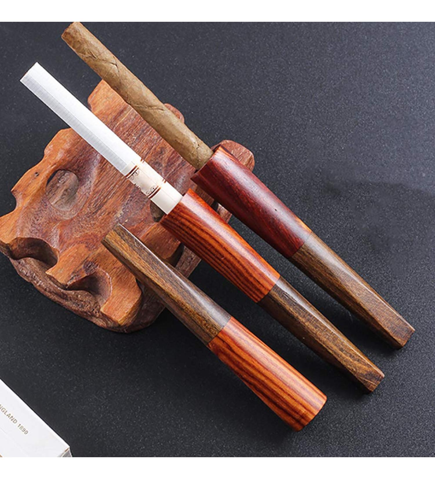 Mini Cigar Filter Holder Made of Mahogany Sturdy and Durable 2 Pack Short Cigar Holders for Men and Women Suitable for Small Size Cigars - Buy Online on GoSupps.com