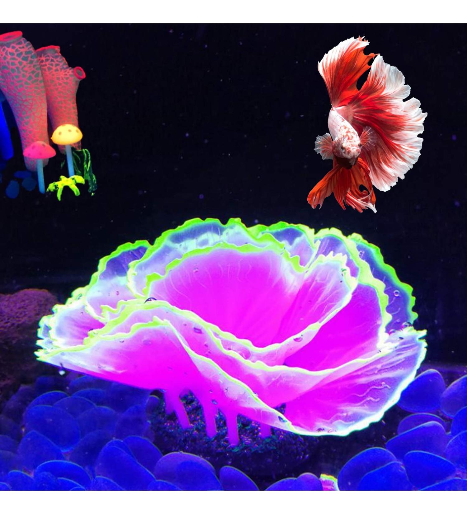 Buy Besimple Purple Aquarium Coral Ornament - Luminous Resin Decoration for Fish Tank Landscape - Buy Online on GoSupps.com