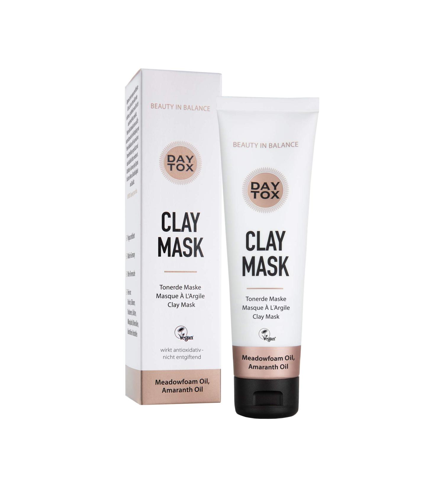 Daytox Vegan Clay Face Mask - Healing Earth for Pimples & Blackheads - Silicone-Free Dye-Free Made in Germany - 100 ml - Buy Online on GoSupps.com