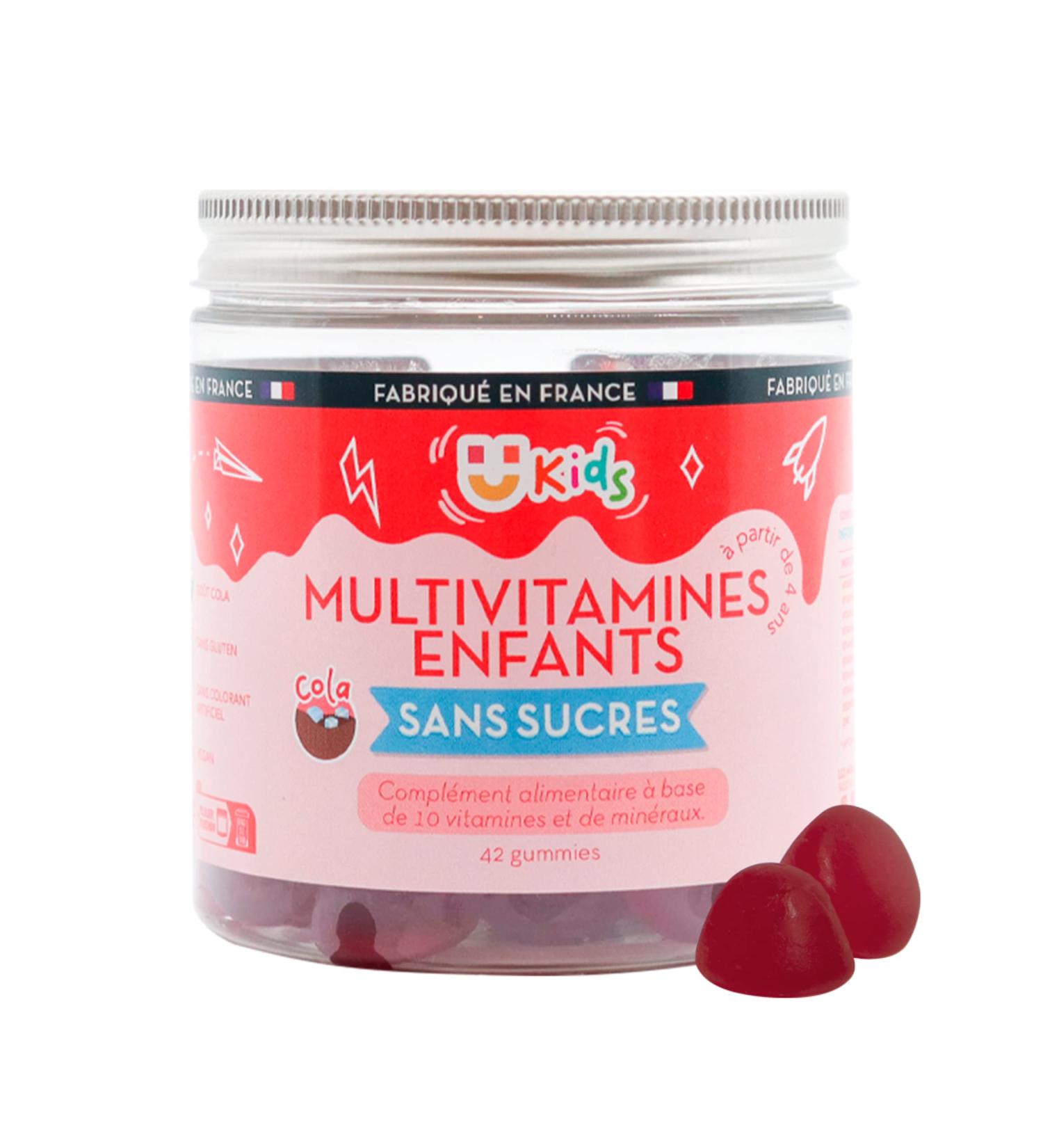 Mium Lab Children's Multivitamins Growth Reduces Physical and Mental Fatigue - 10 (Vitamins B and C) and Minerals (Senium and Zinc) - 21 Day Cure - Sugar-free Gummies - Made in France - Buy Online on GoSupps.com
