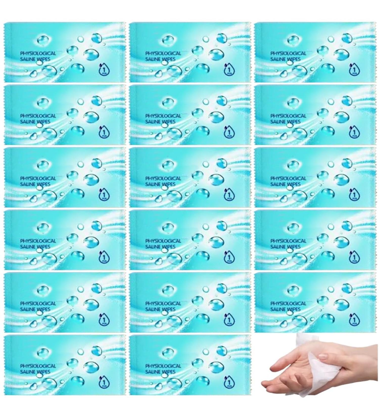 Pack of 50 individually wrapped luxury physiological wipes for removing makeup moist wipes for hands and face all-purpose cleansing wipes for travel - Buy Online on GoSupps.com