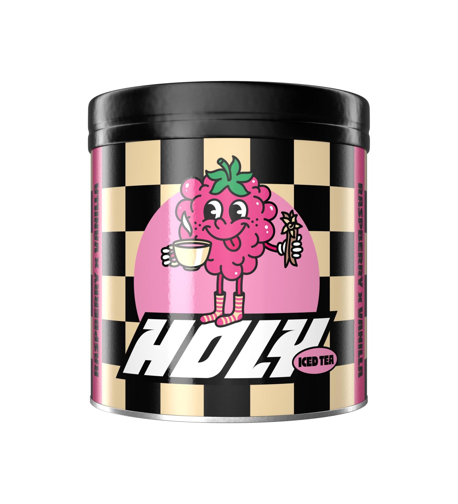 HOLY Iced Tea Raspberry x Vanilla | 50 portions with antioxidants & superfoods | Sugar-free iced tea with Relax formula | Vegan with 100% natural fruit flavours Raspberry x Vanilla 350 g (Pack of 1) - Buy Online on GoSupps.com