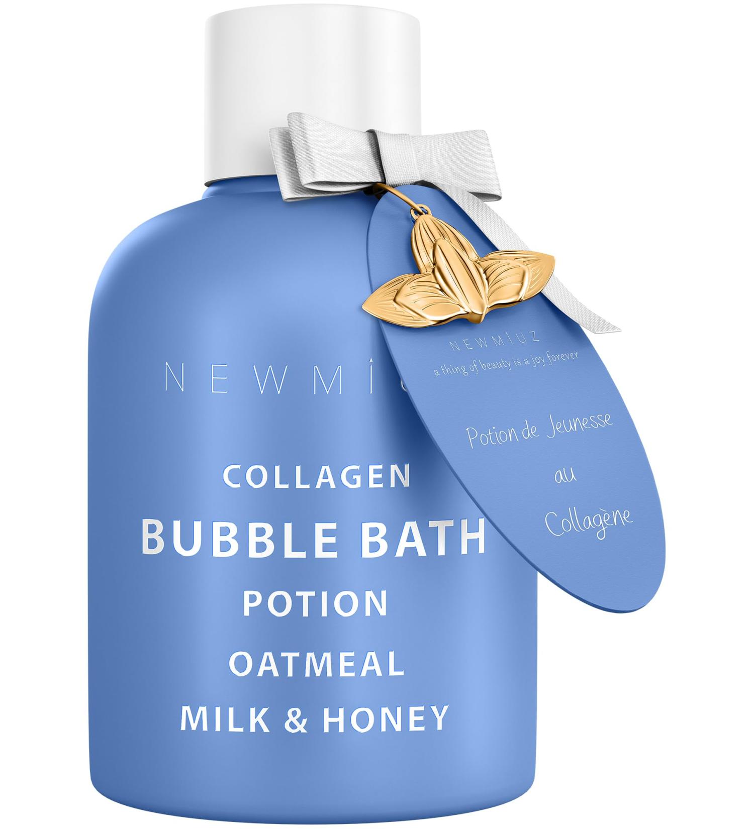 Collagen Bubble Bath - Oatmeal Milk Honey - Moisturizing Luxury Foaming Bath for Women - Relaxing Stress Relief & Self Care Spa Gift - Buy Online on GoSupps.com