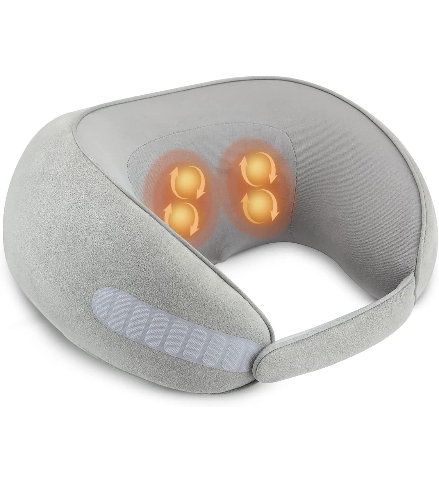CONQUECO Shiatsu Neck and Back Massager with Heat - Rechargeable Cordless Soft 3D Kneading Beads for Pain Relief - Perfect Gift for Cervical Relaxation at Home or Office - Buy Online on GoSupps.com