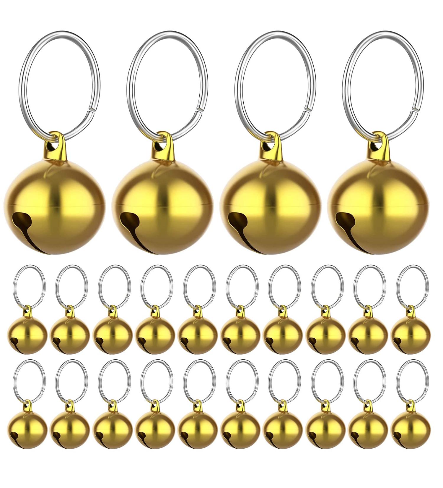 Molain 24-Piece Cat Bells & Dog Collar Bells - Gold Training Accessories for Pets | Perfect for Festivals & DIY Projects - Buy Online on GoSupps.com