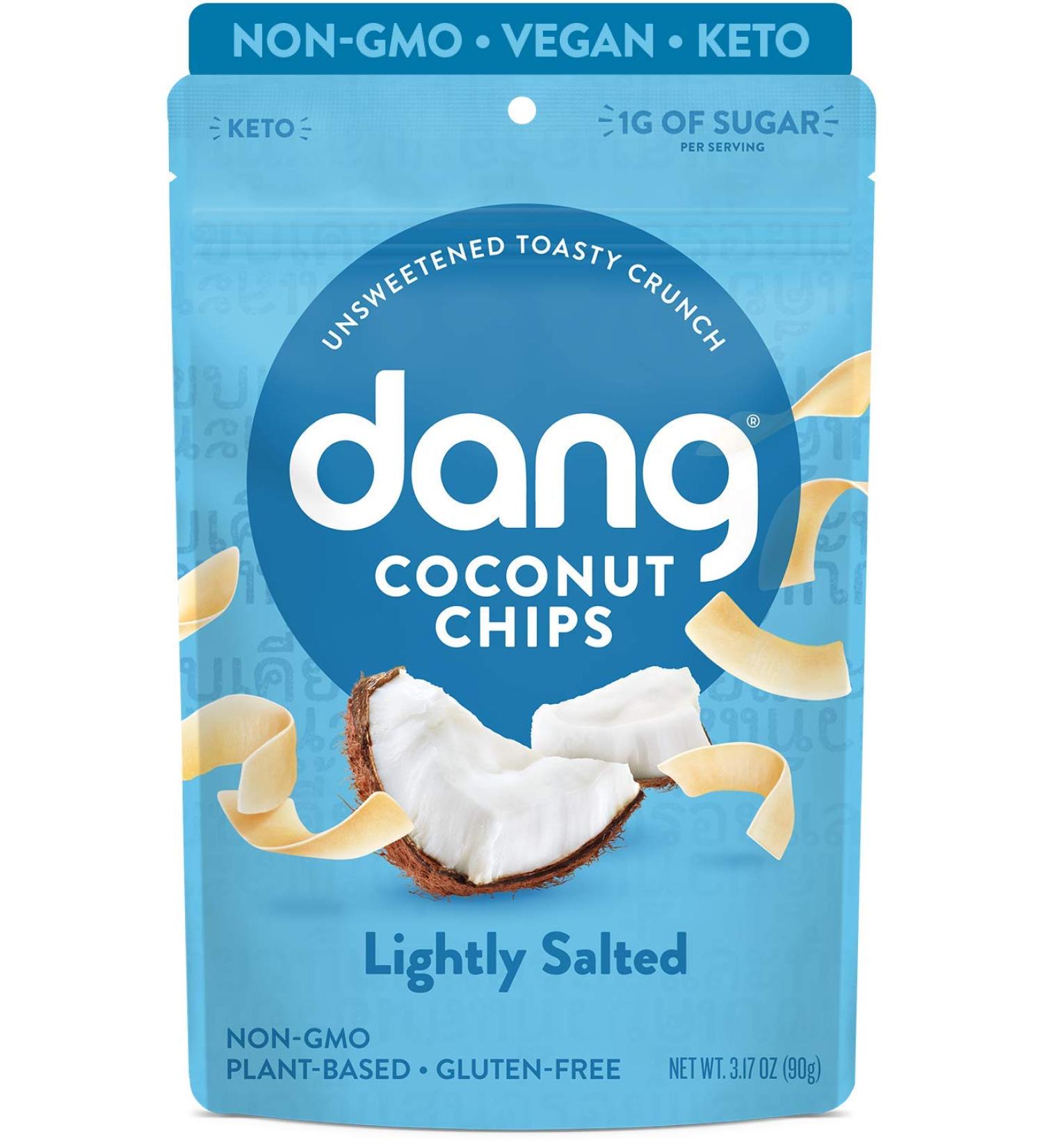 Dang Toasted Coconut Chips Gluten Free Non GMO - Lightly Salted, Unsweetened - 3.17 Oz  - Buy Online on GoSupps.com