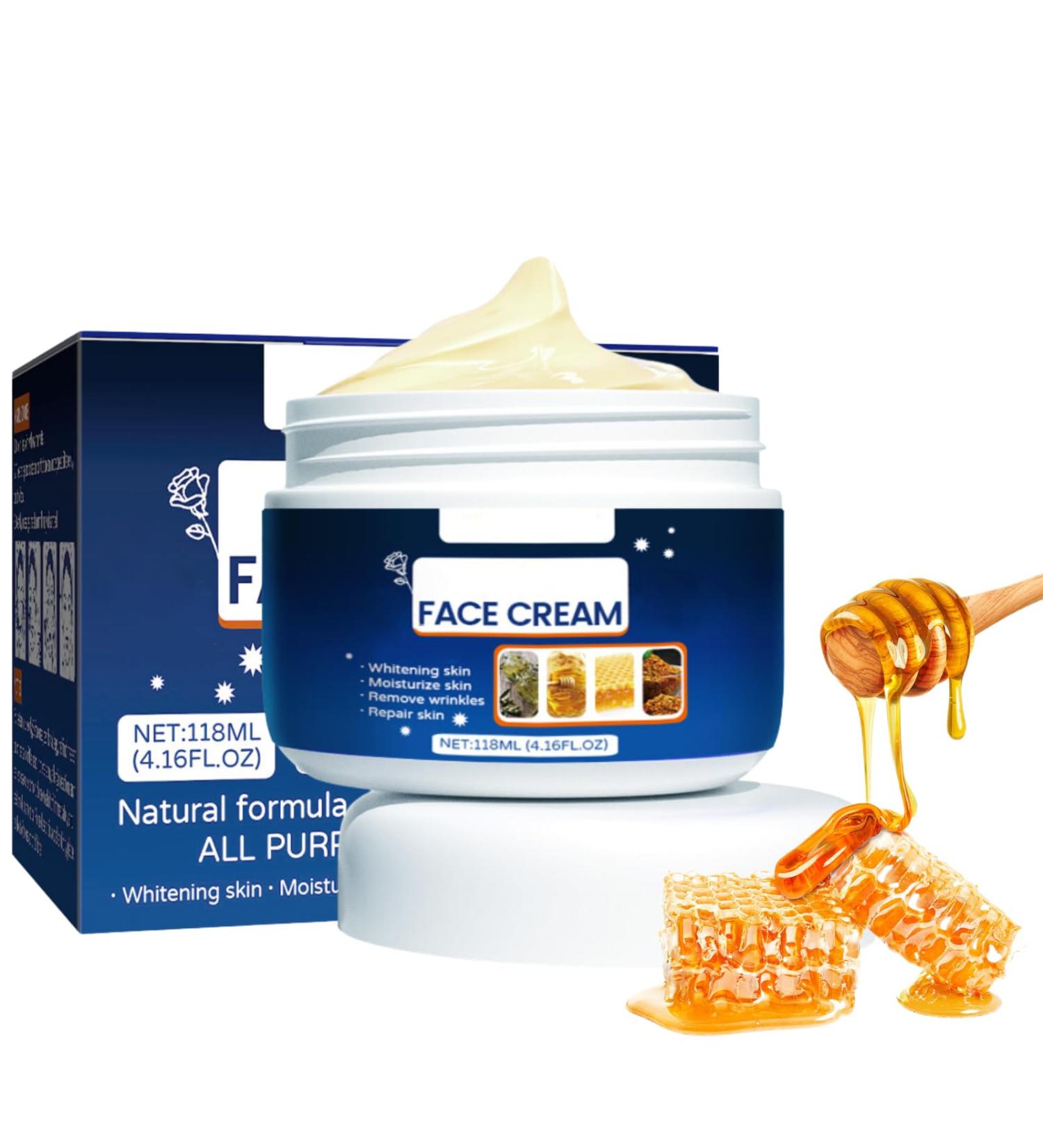 Honey Face Cream Vitamin C Cream Dark Spot Remover For Face Anti Aging Face Cream For Radiant&Glowing Skin Skin Tightening Cream For Face Moisturiser For Dry Skin Lightening Cream Day And Night Cream - Buy Online on GoSupps.com