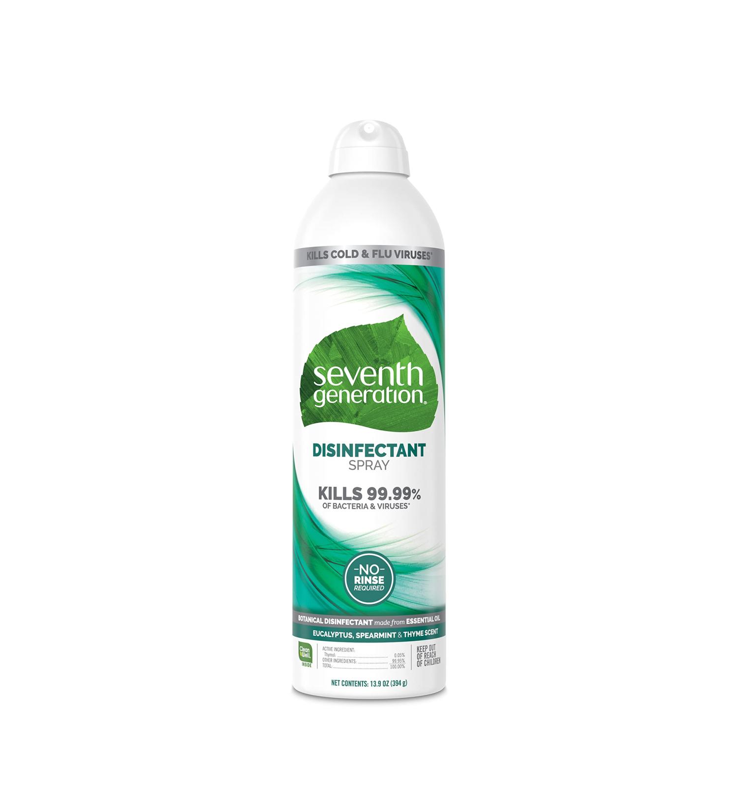 Seventh Generation Eucalyptus & Thyme Disinfecting Spray 13.9 Oz - Essential Oil Based Disinfectant - Buy Online on GoSupps.com