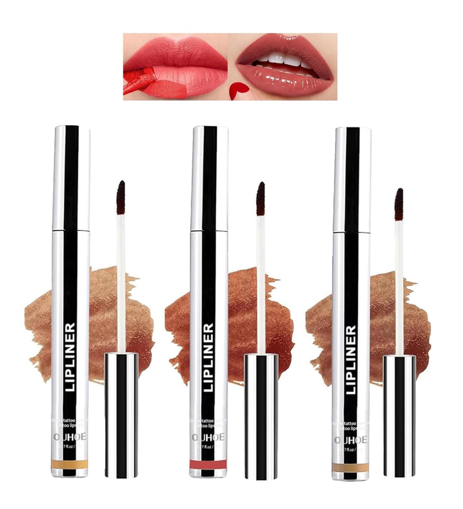 Mrettick 3PCS Lip Pencil Peel Off Lip Pencil Tattoo Peel Off Lip Stain Long Lasting Lip Stain Peel Off Infused with Hyaluronic Acid and Vitamin E (#1 M) - Buy Online on GoSupps.com