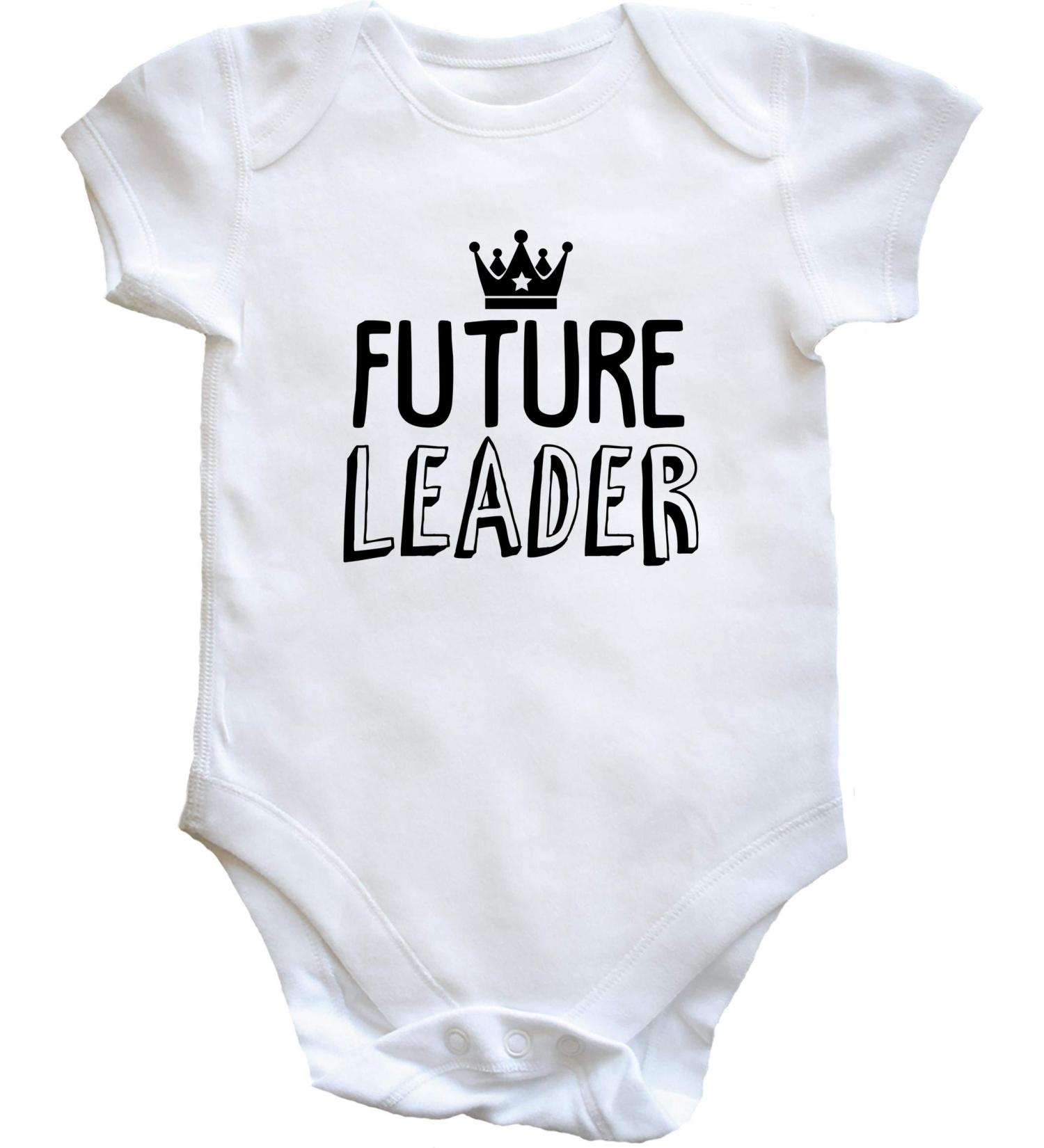 Hippowarehouse Future leader baby vest bodysuit (short sleeve) boys girls