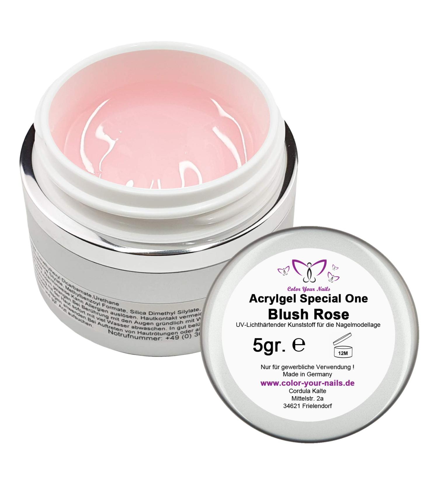 5g Special One Acrylgel Blush Pink GLIMMER can be applied without a spatula made in Germany