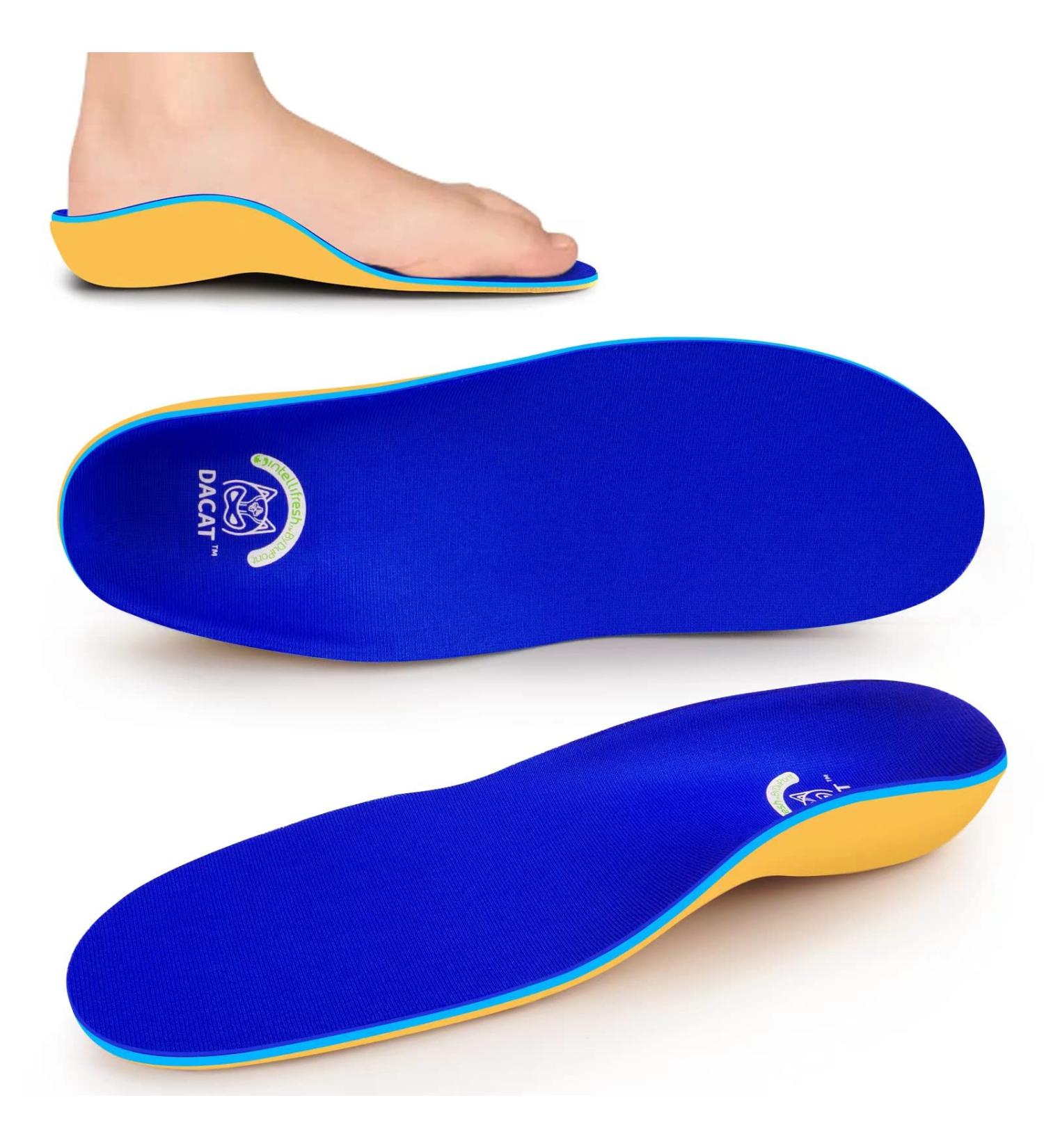 DACAT Kinder Orthopedic insole heel spur Inlays Children Shoes Settings Senic Prize Foot for Plantar Fasciitis Plattfuß (EU30-32 Blue) Blue EU (30-32)
