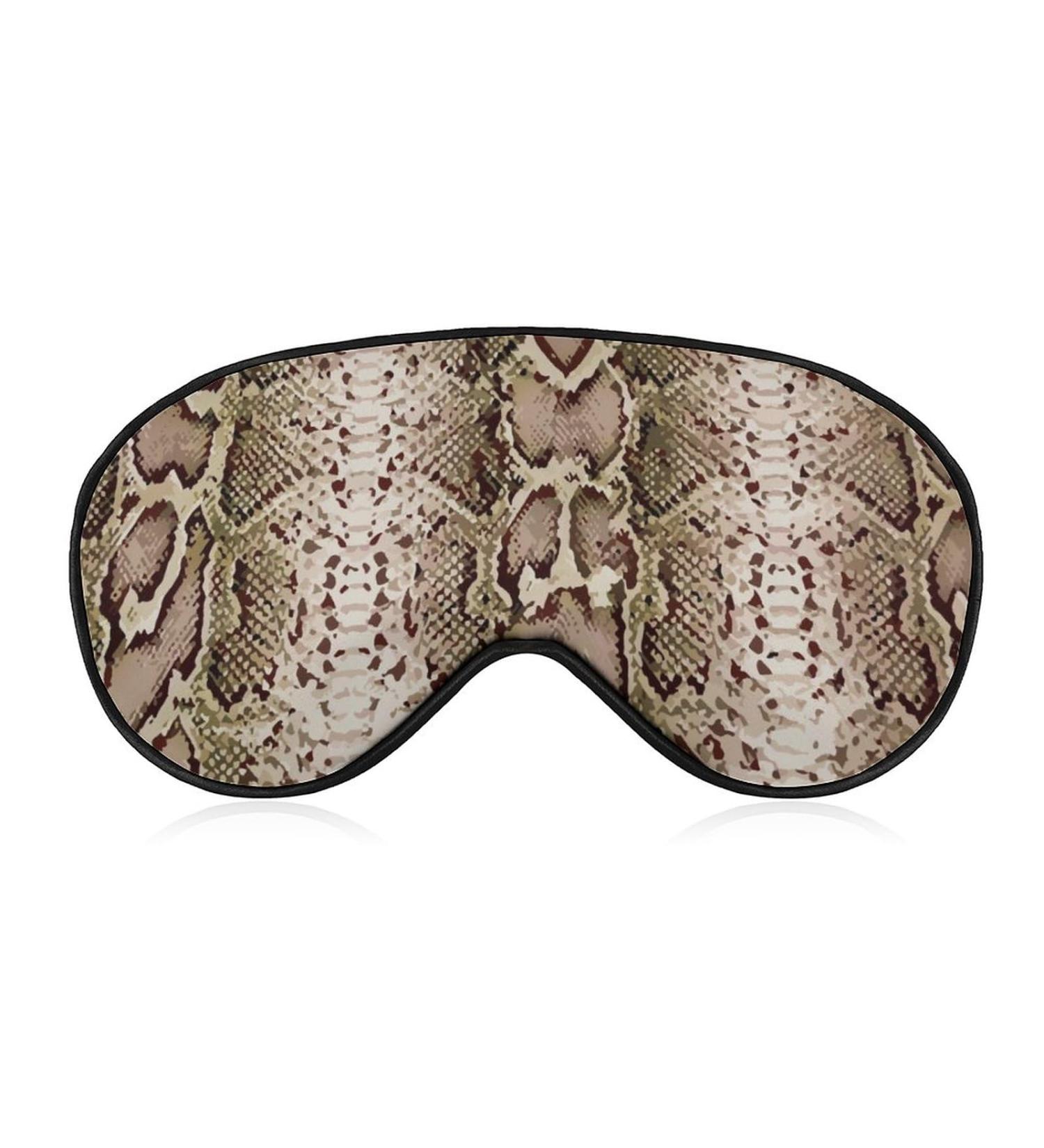 Snake Skin Python Pattern Sleep Mask Eye Cover for Sleeping Blindfold with Adjustable Strap Blocks Light Night Travel Nap for Men Women - Buy Online on GoSupps.com