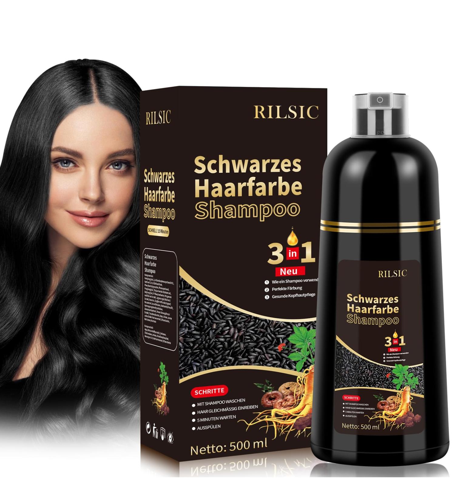  BLSFXROE 3-in-1 Black Shampoo for Gray Hair - Instant Color - 500ml - Buy Online on GoSupps.com