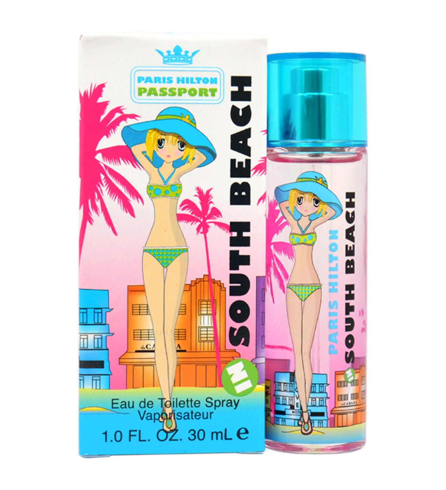 Paris Hilton Passport South Beach for Women - 1 oz EDT Spray. 1 Fl Oz (Pack of 1)