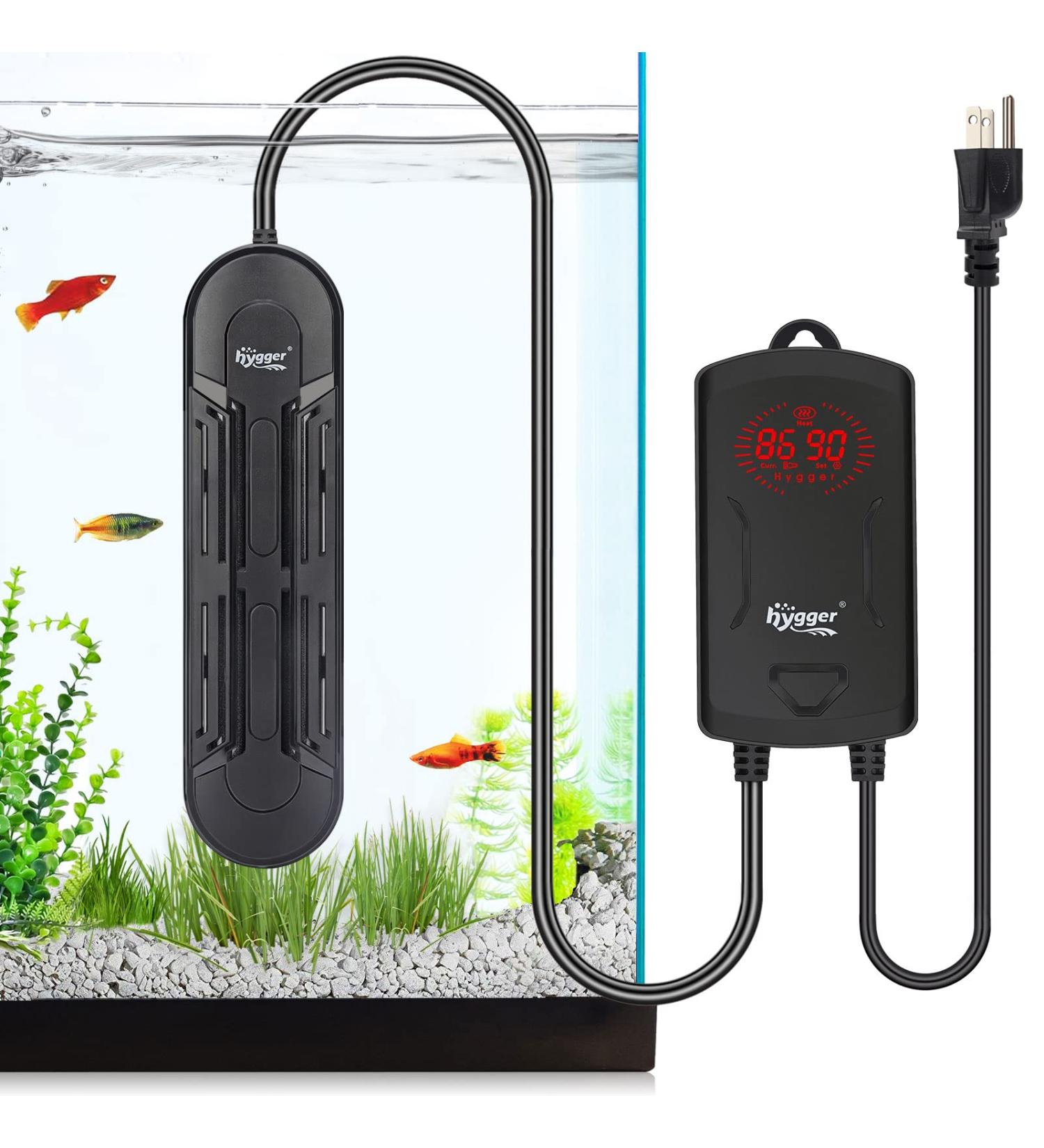hygger Fully Submersible Aquarium Heater with External Temperature Display Controller Upgraded Double Tubes Quartz Heating Element 800W for 80-190 Gallon Suitable for Marine and Freshwater Tank 800W for 80 190 Gallon - Buy Online on GoSupps.com