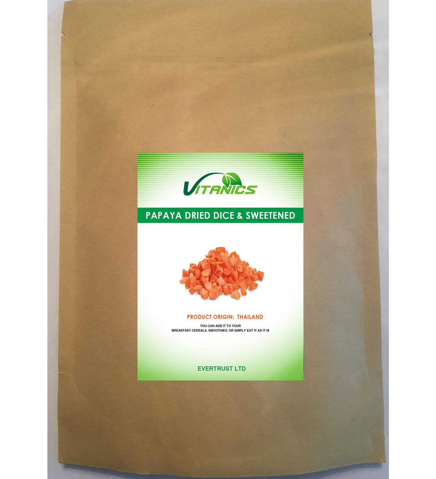 Vitanics Papaya Dried Diced (500g)