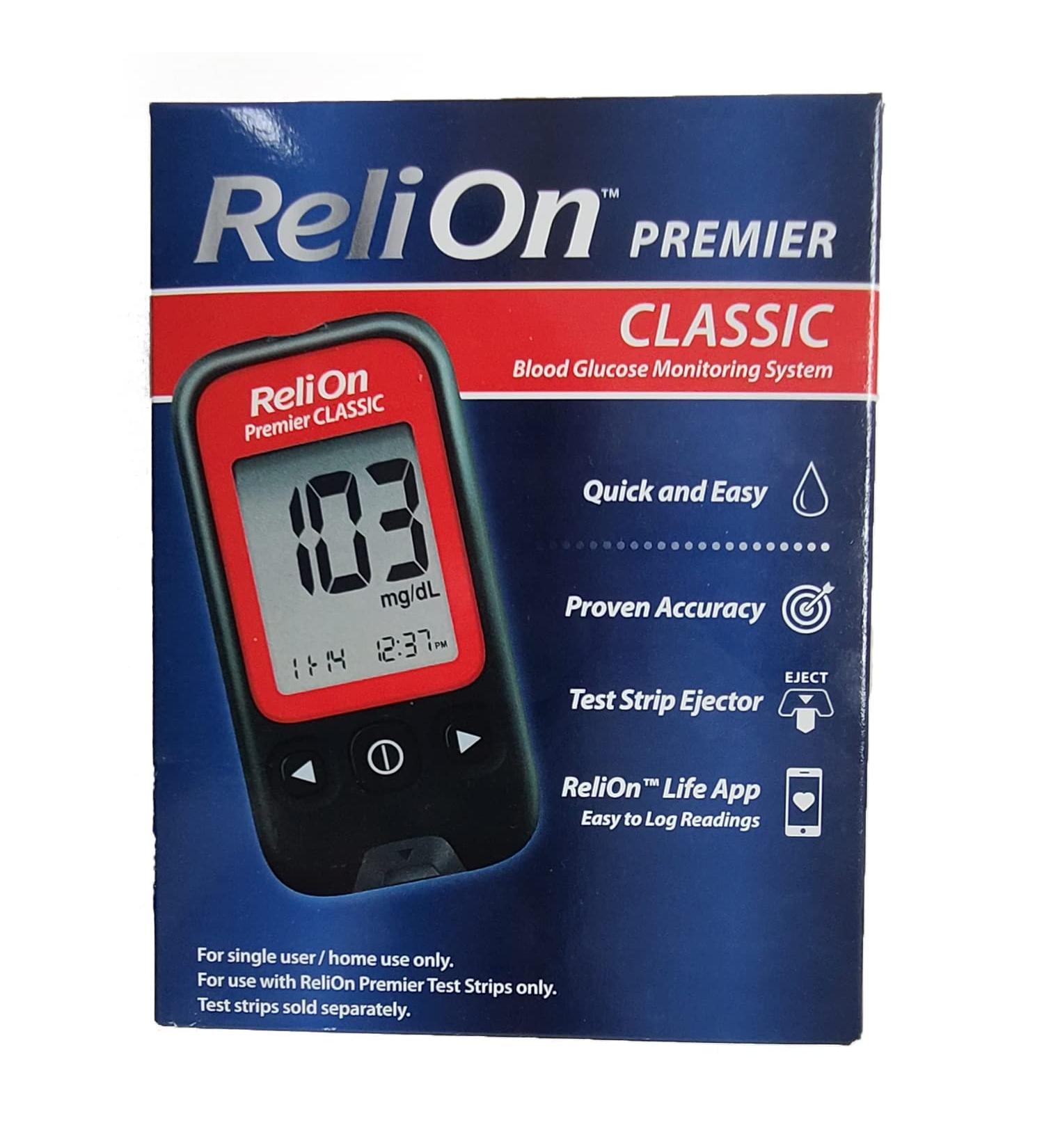 Relion Premier Blood Glucose Monitoring System, Classic by Reli On Red