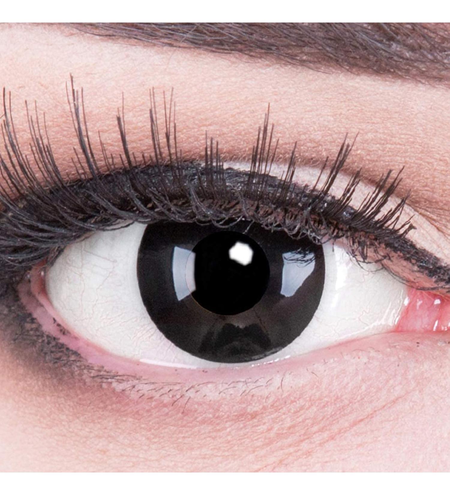 Top Quality Blackout Colored Contact Lenses - 1 Pair for Halloween & Carnival | Free Lens Containers - Buy Online on GoSupps.com