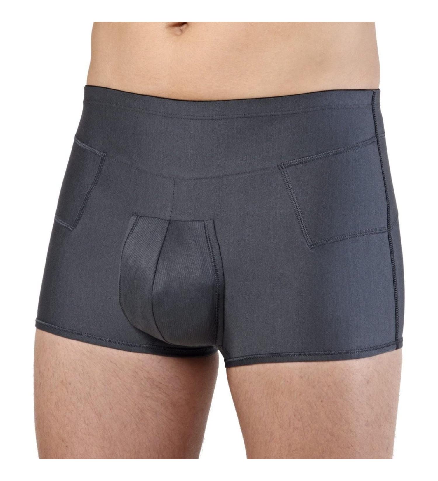ORIONE hernia briefs for inguinal hernia dark grey Boxer model Art. 516 Size 2 76-80 cm 76-80 cm Grigio