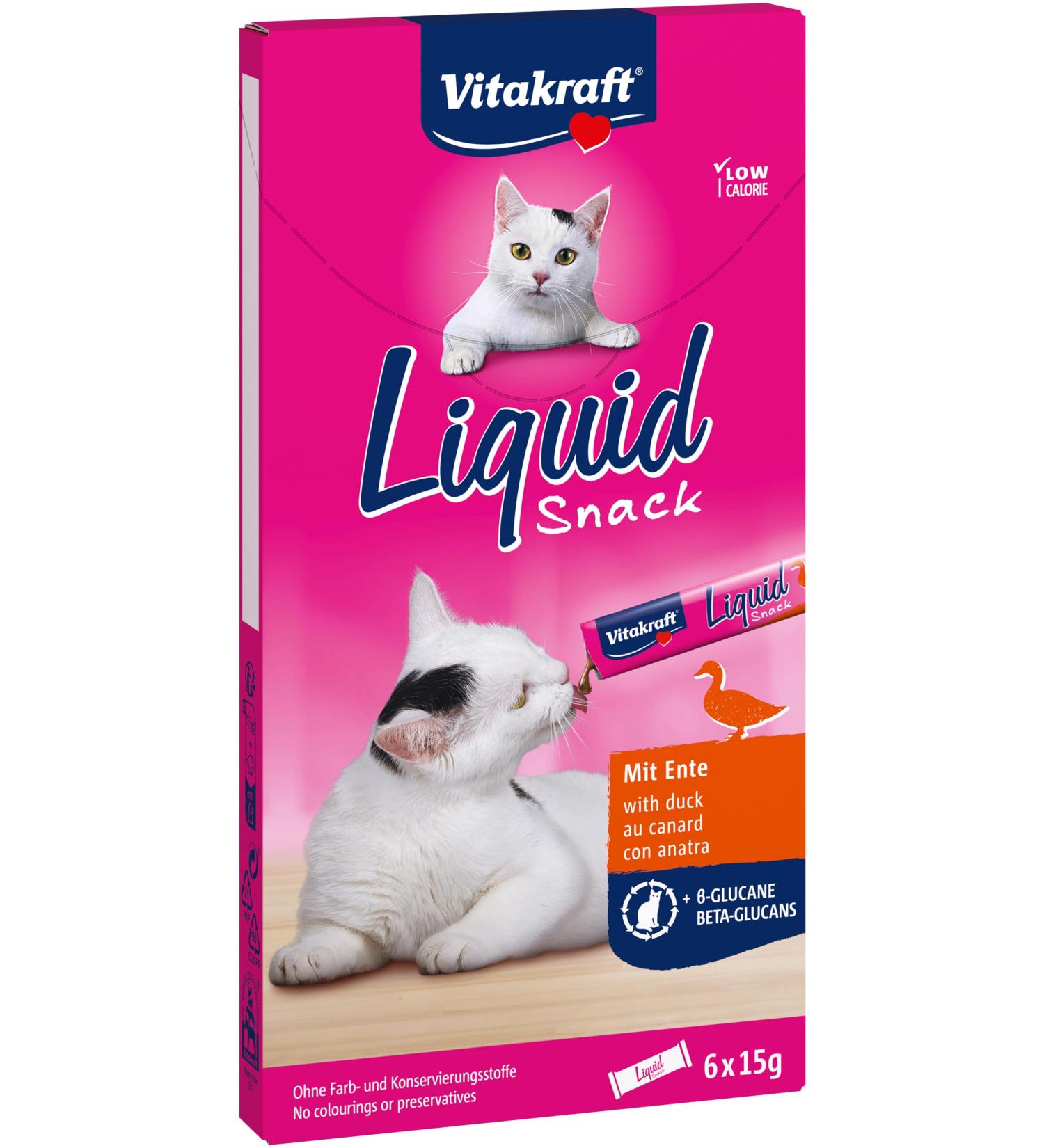 Vita Power Liquid Cat Snack with Duck | Immune Support Treats | Low-Calorie | 6 Pieces - Buy Online on GoSupps.com