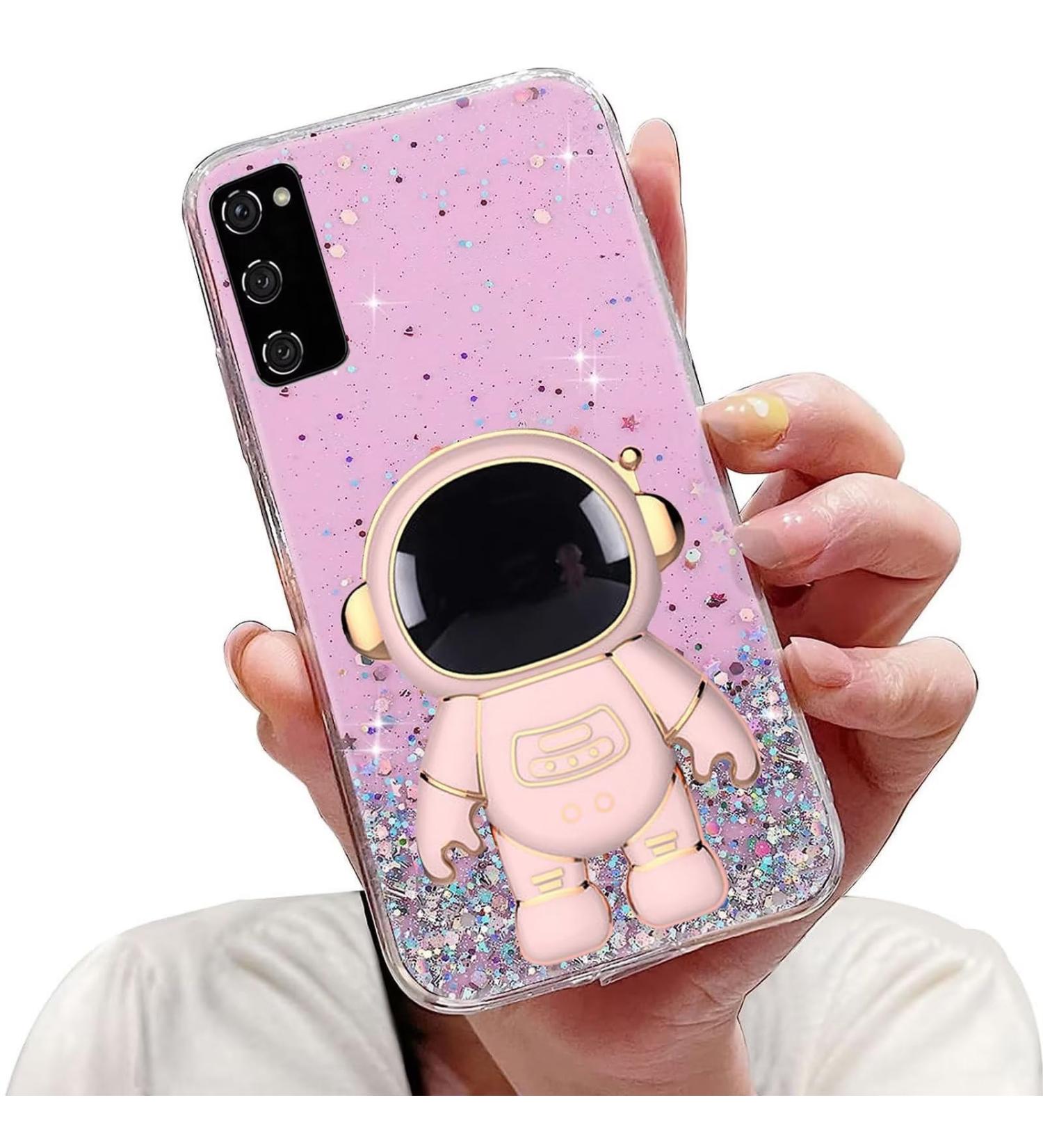 Buy Tivenfezk Nadoli Astronaut Hidden Stand Shell for Samsung Galaxy A51 - Pink Glitter Soft Silicone Protective Cover - Buy Online on GoSupps.com