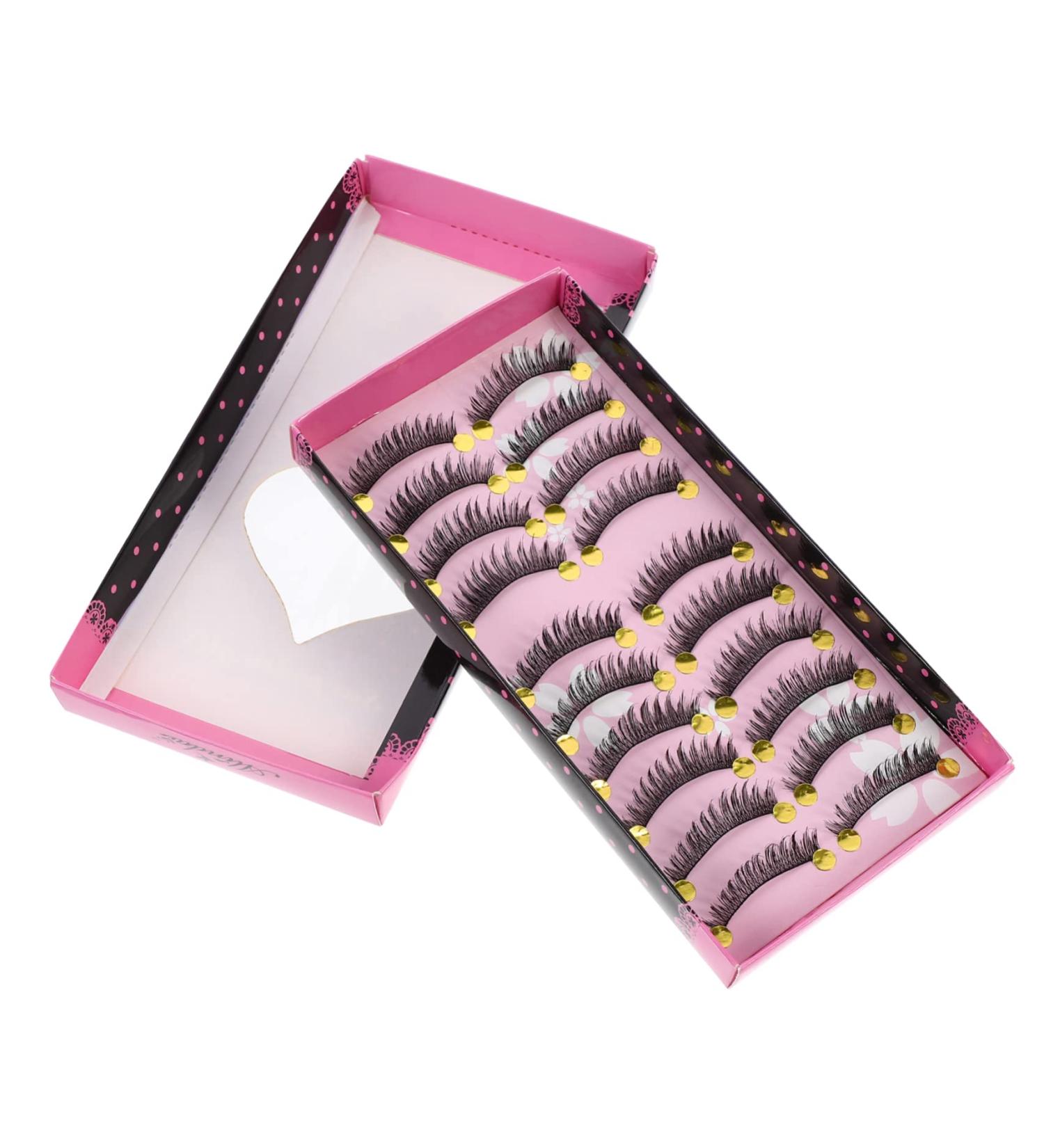 FRCOLOR 10 Pairs Fake eyelashes False Lashes Makeup Eyelashes Long Eyelashes Natural Eyelashes Ladies Girls Women Lashes Dense Eyelashes Miss artificial fiber False Eyelashes make up - Buy Online on GoSupps.com
