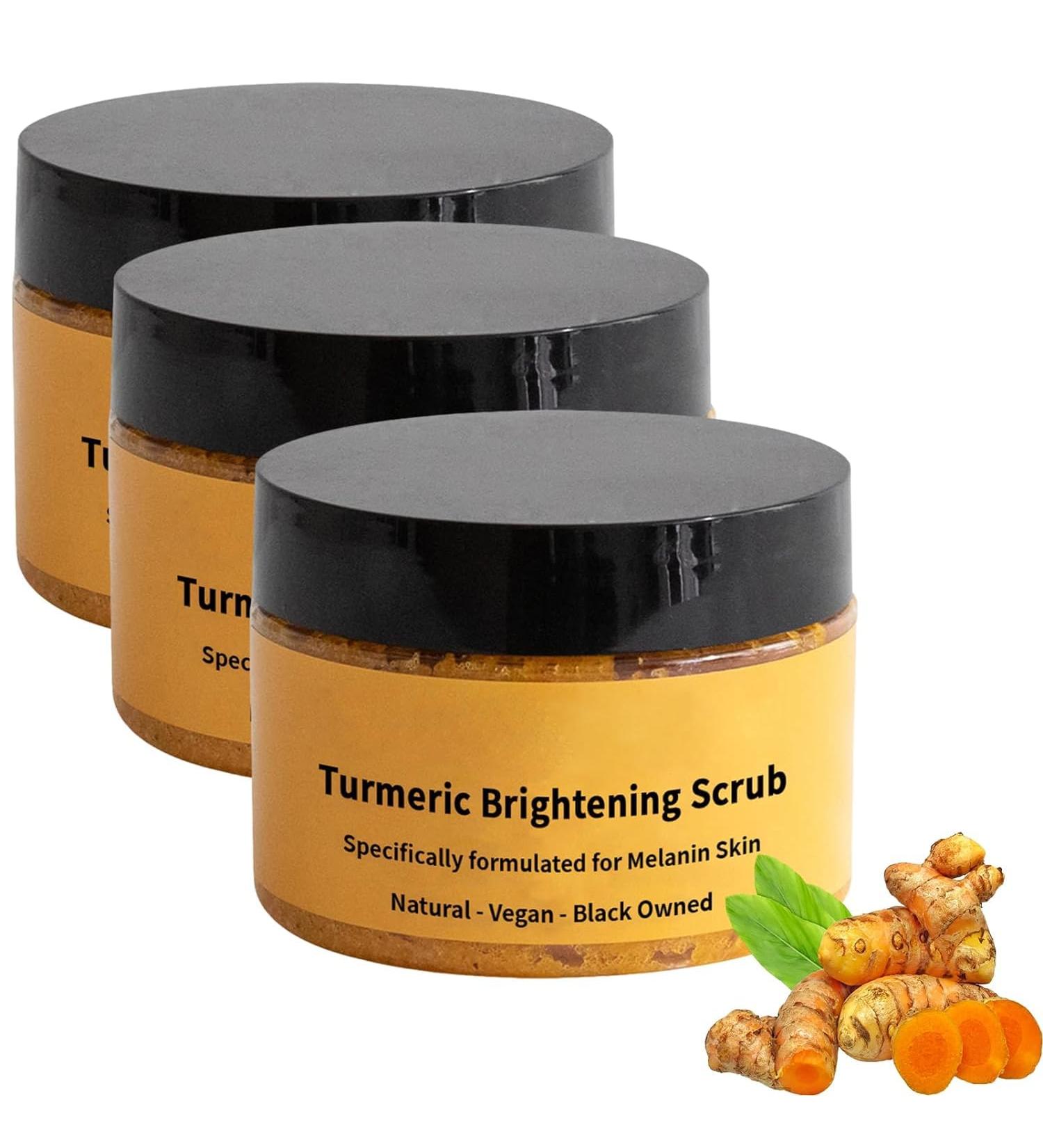 Turmeric Brightening Scrub 100g Natural Turmeric Body Scrub Suitable for Inside Thigh Bikini Area - Buy Online on GoSupps.com
